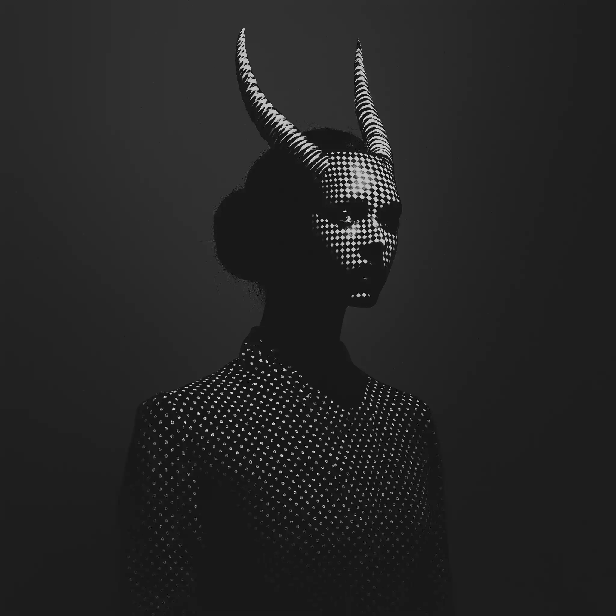 Surreal Woman with Gazelle Horns