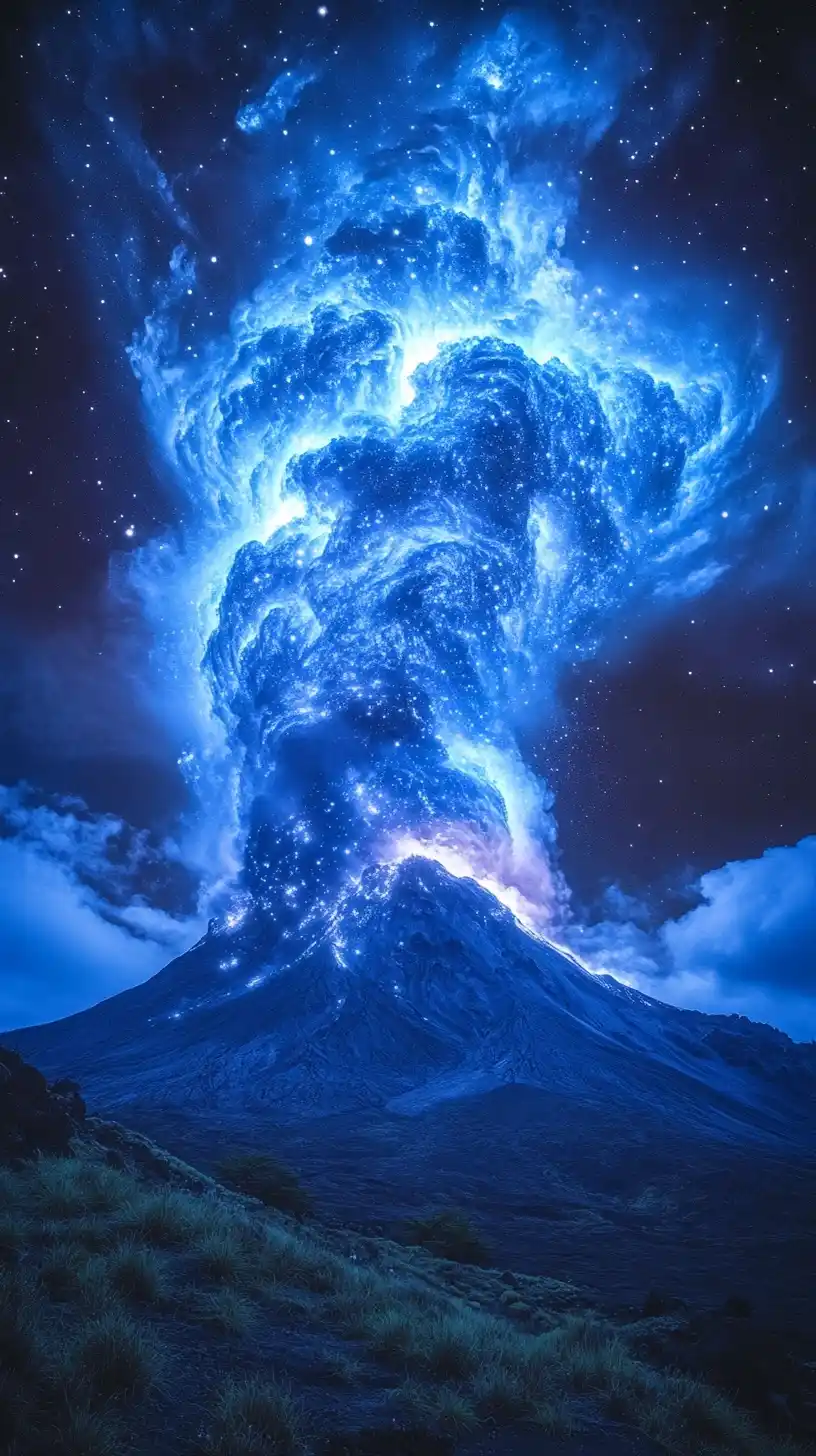 Ethereal Volcano Eruption Photography