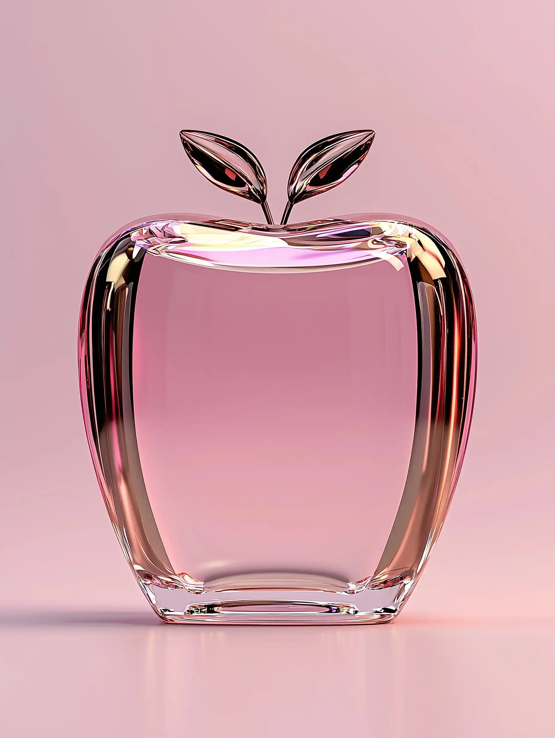 Illuminated Crystal Apple 3D