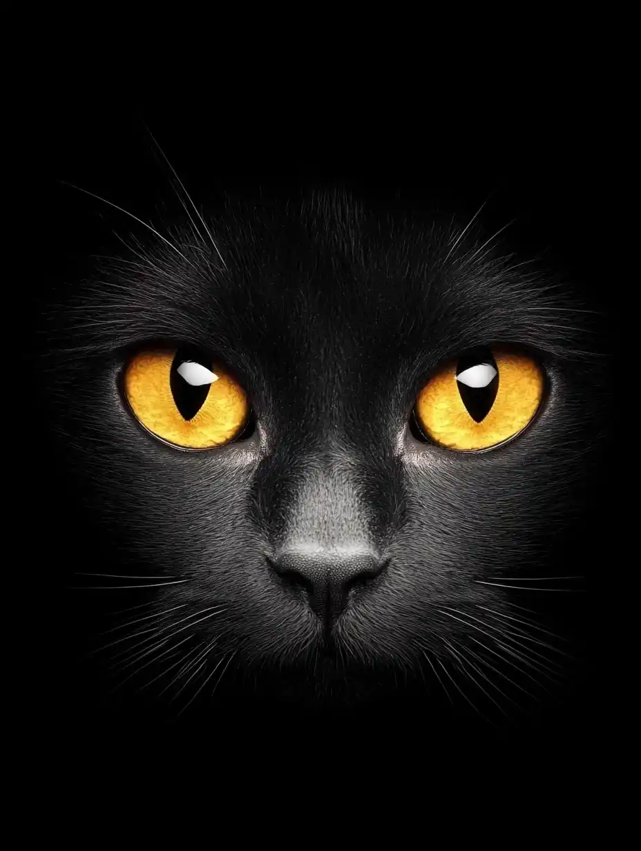 Hyper-Realistic Black Cat
