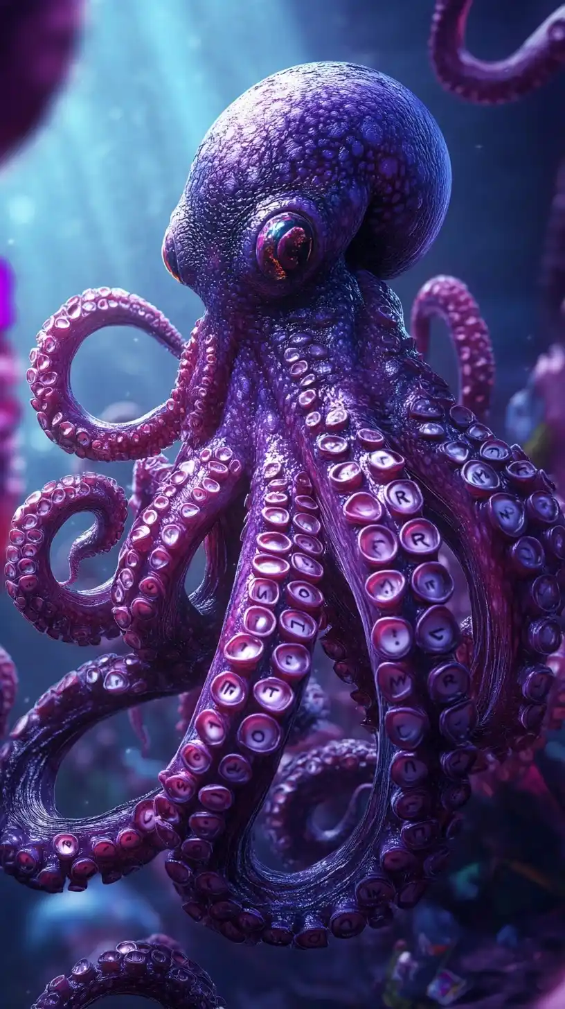 Hyper-Realistic Alien Octopus