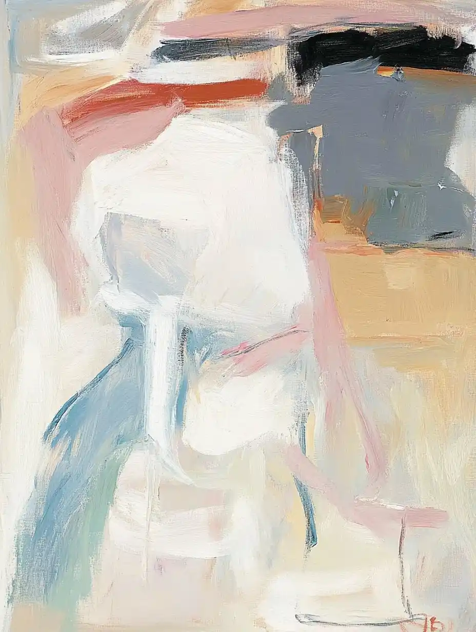 Abstract Icy Vista Painting