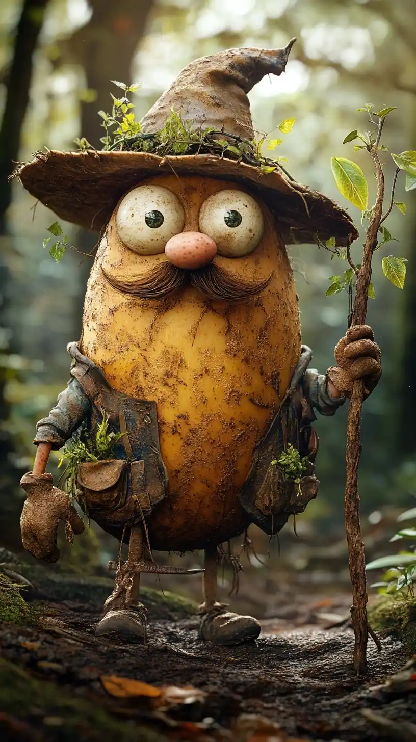 Adventurer Potato in Forest