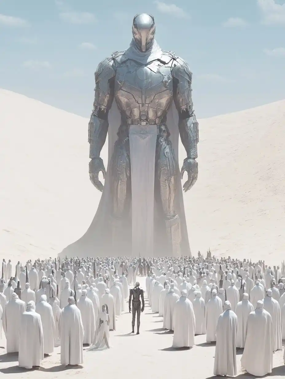 Silver Armor in Desert