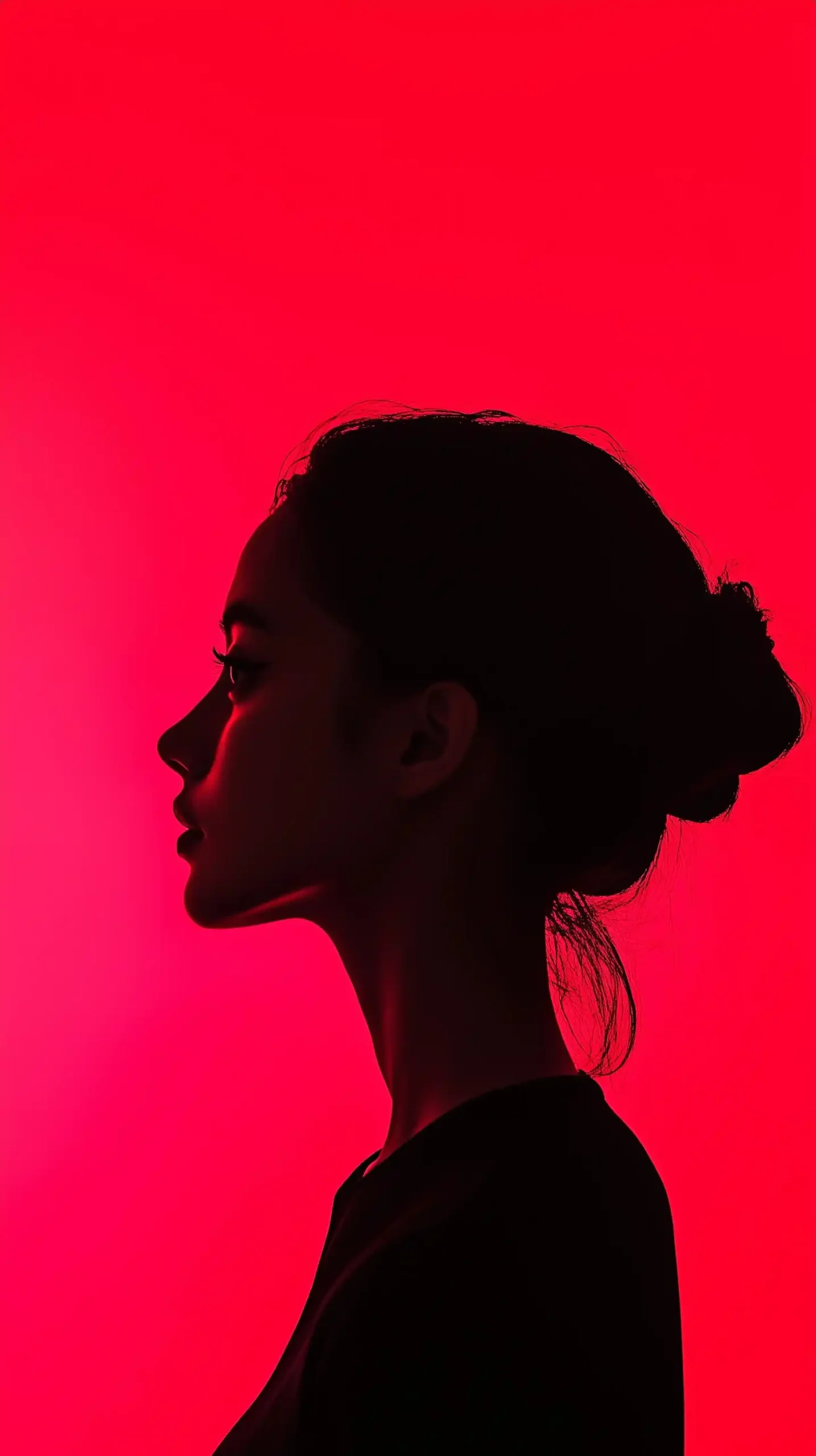 Silhouette Portrait on Pink