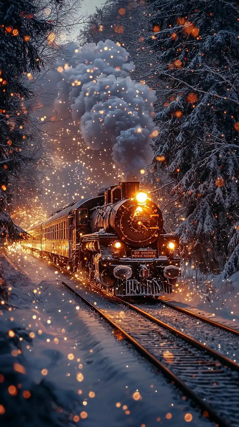 Photorealistic White Wedding Locomotive