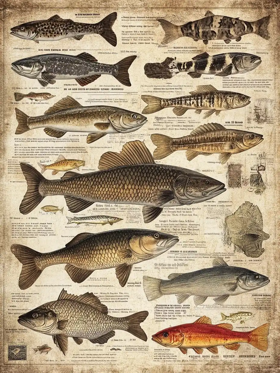 Vintage Fish Chart Print
