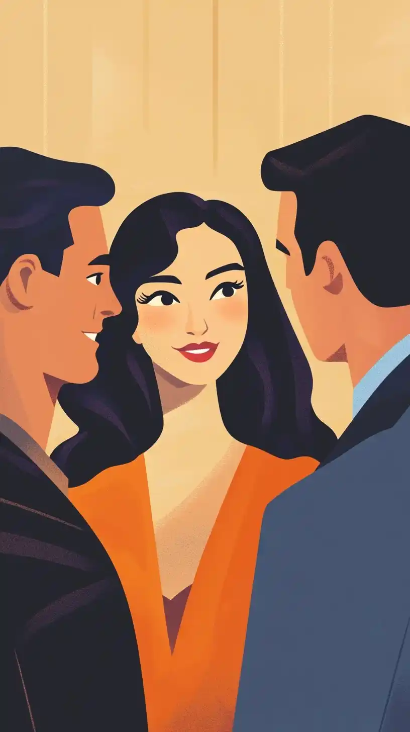 Elegant Woman with Friends