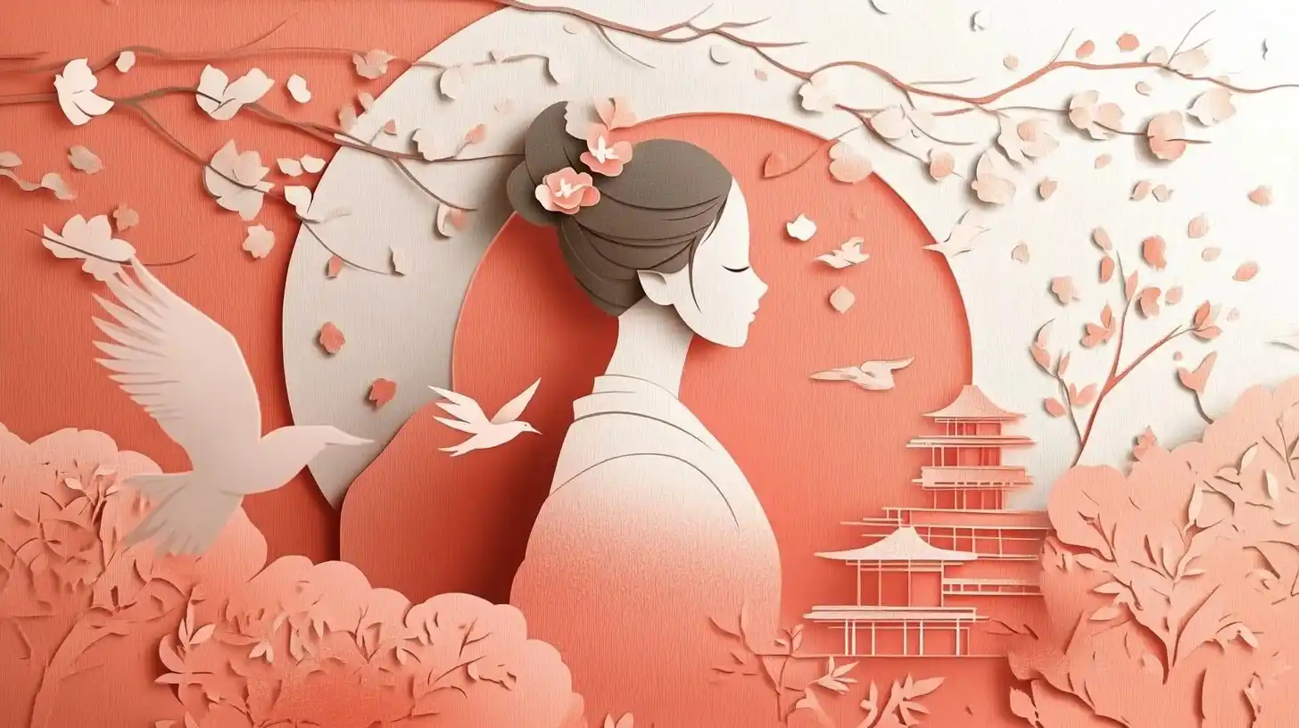 Sakura Garden Paper Cut