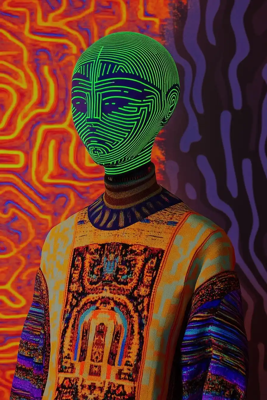 Psychedelic Xenomorph Mona Lisa