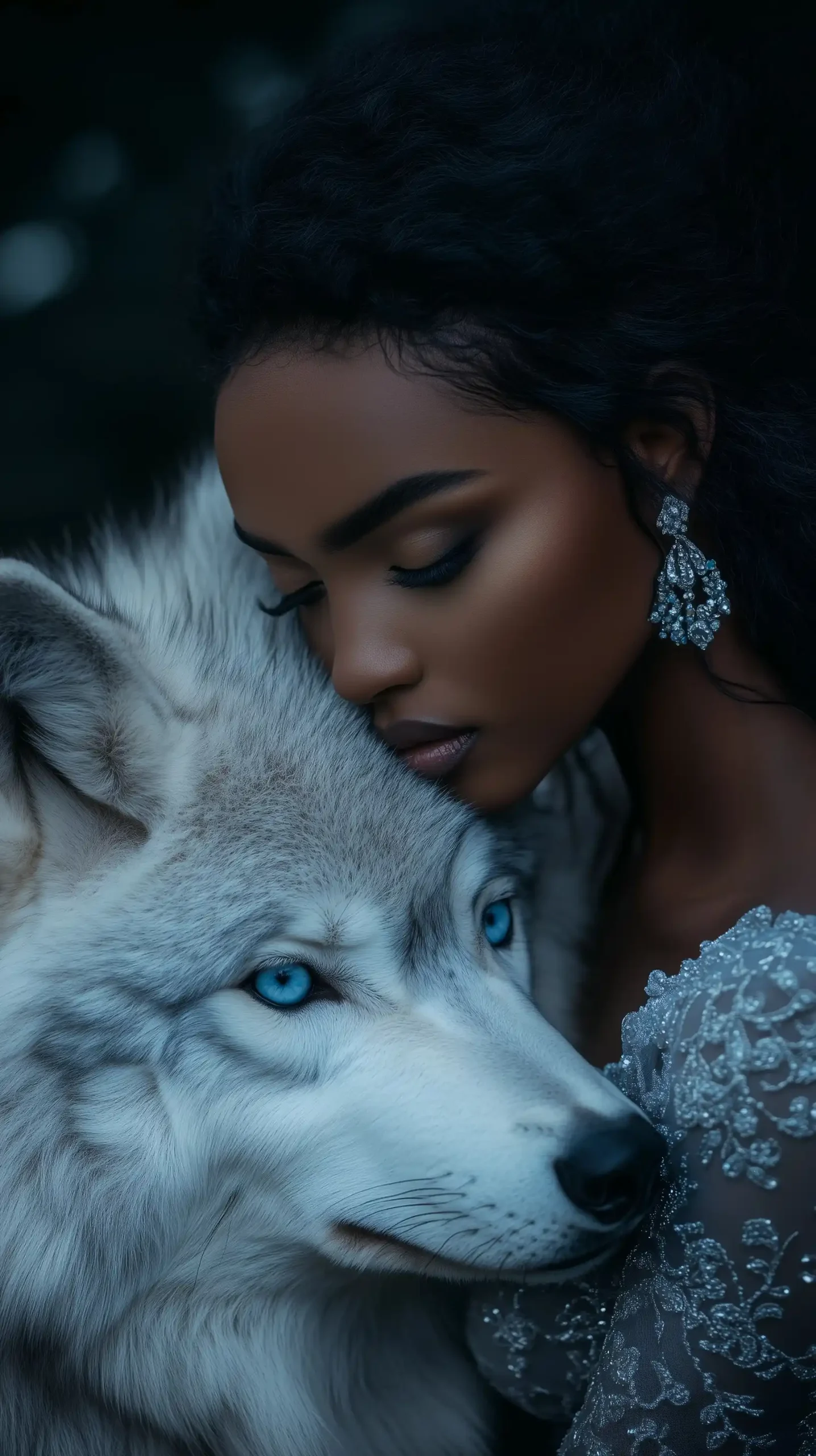 Nigerian Queen with Wolf