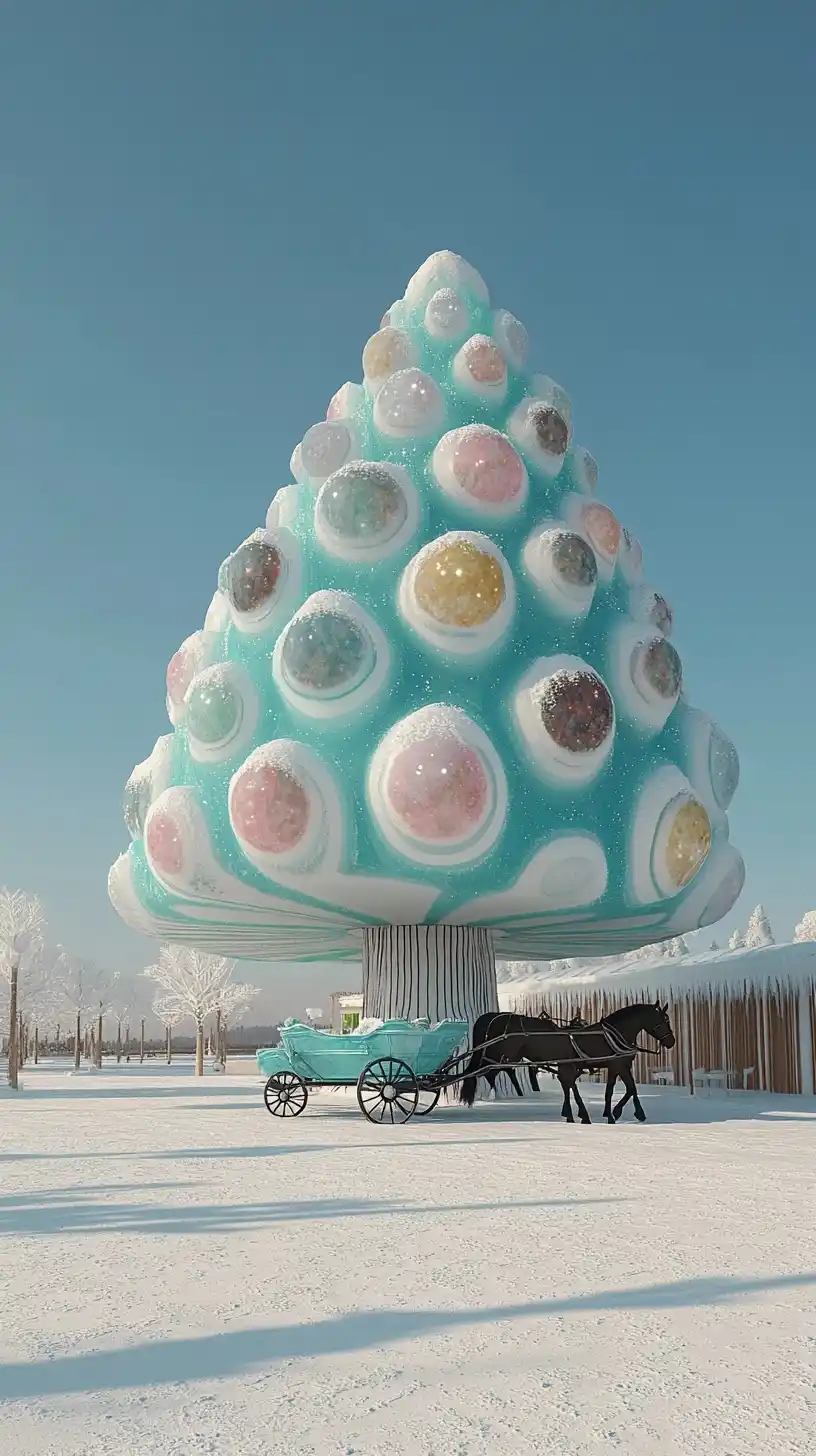 Frosted Geode House Scene