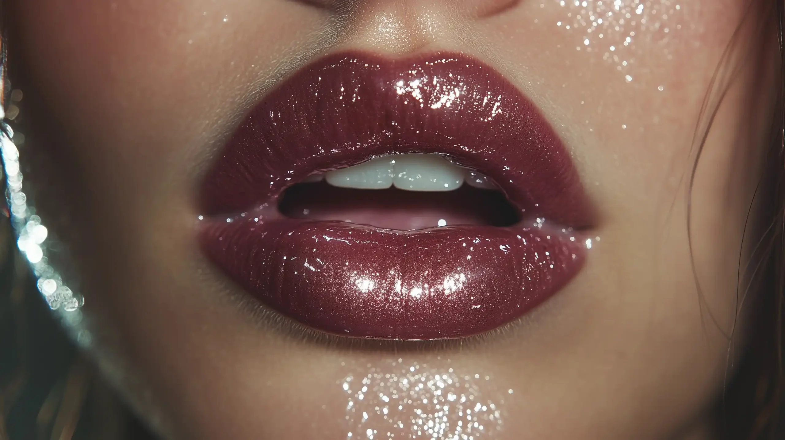 Glossy Lips with Cigarette