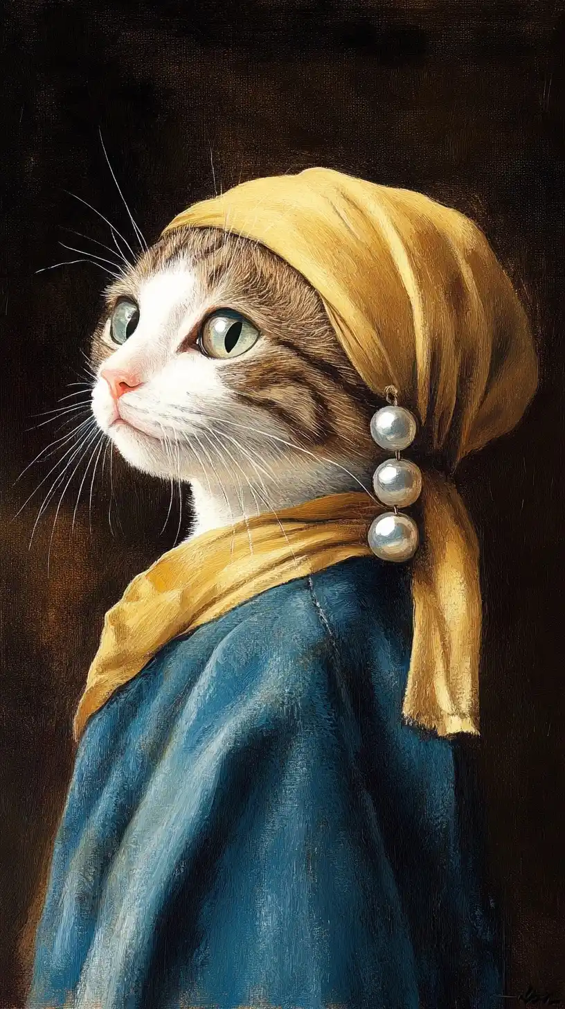 Noble Cat Oil Portrait