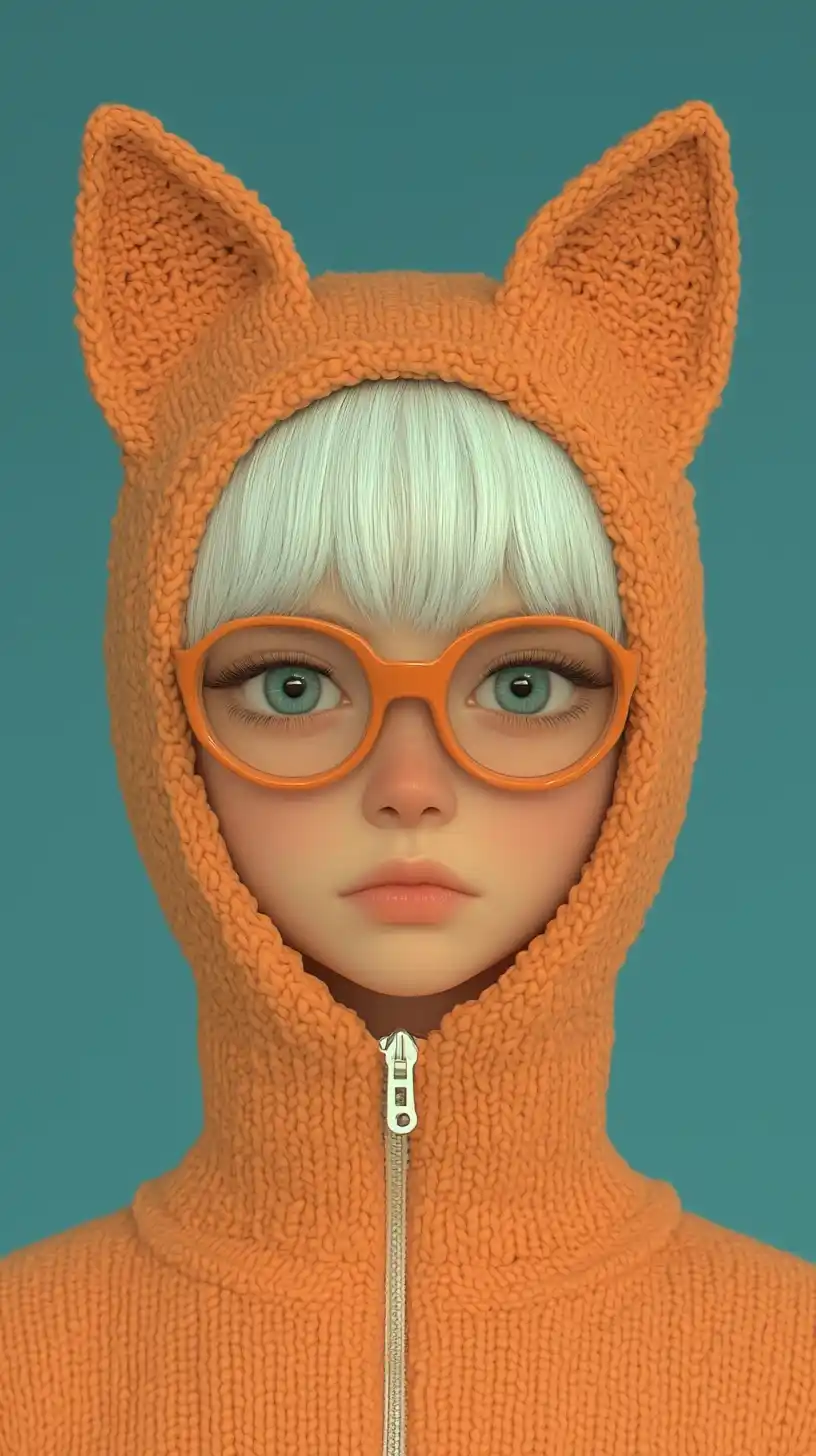 Vibrant AI Girl Portrait