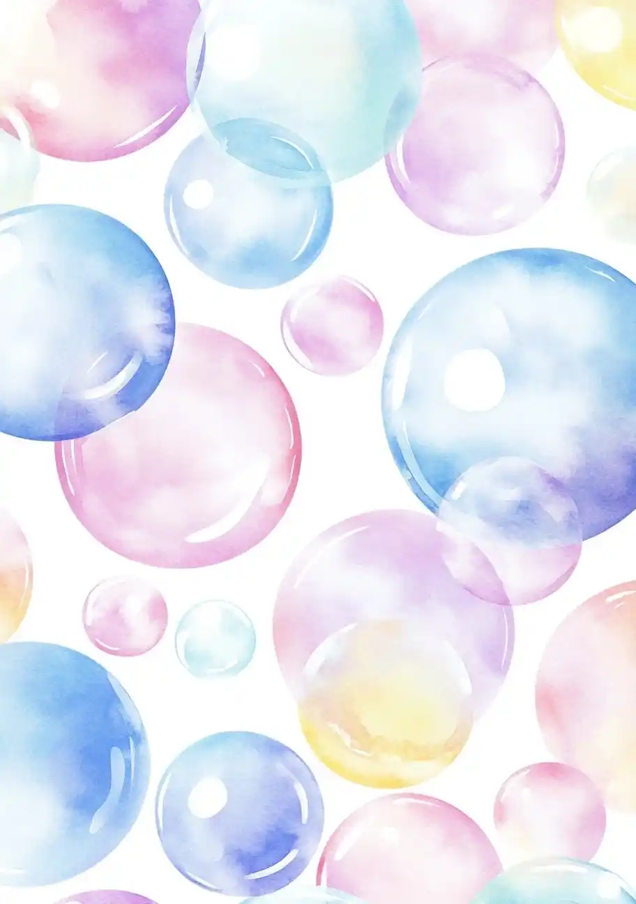 Watercolor Soap Bubbles Pattern