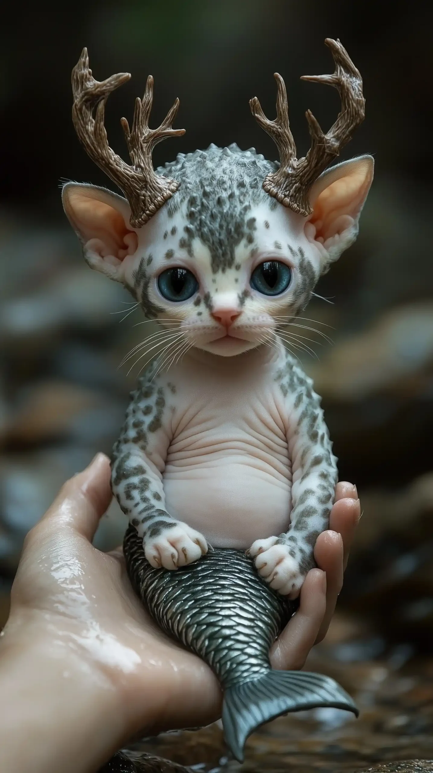 Antlered Cat with Scales