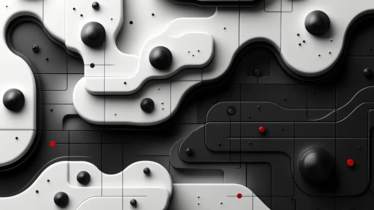Monochrome Vector Encode Pattern