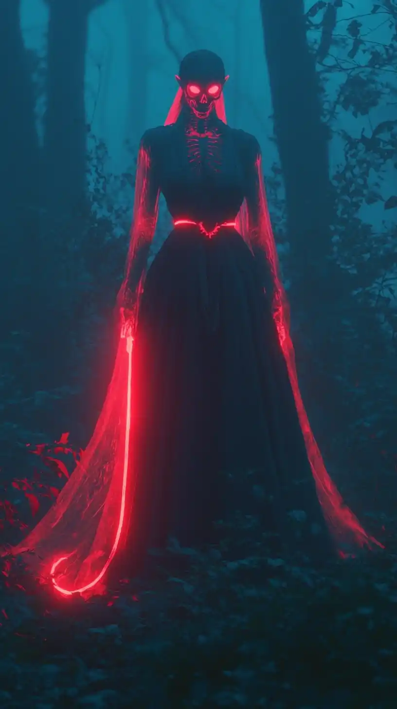 Elven Sorceress in Mist