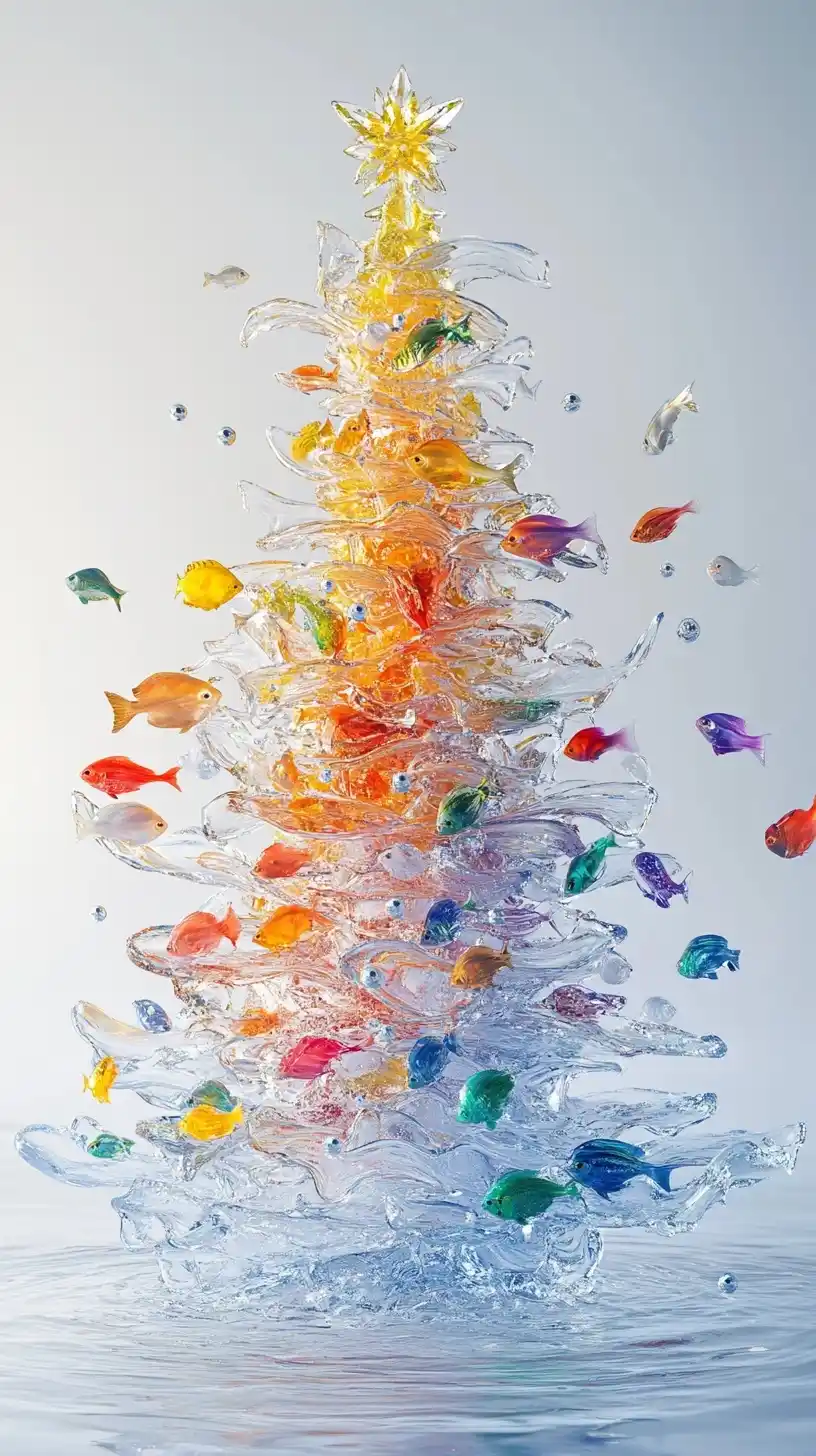 Glass Christmas Tree Illumination