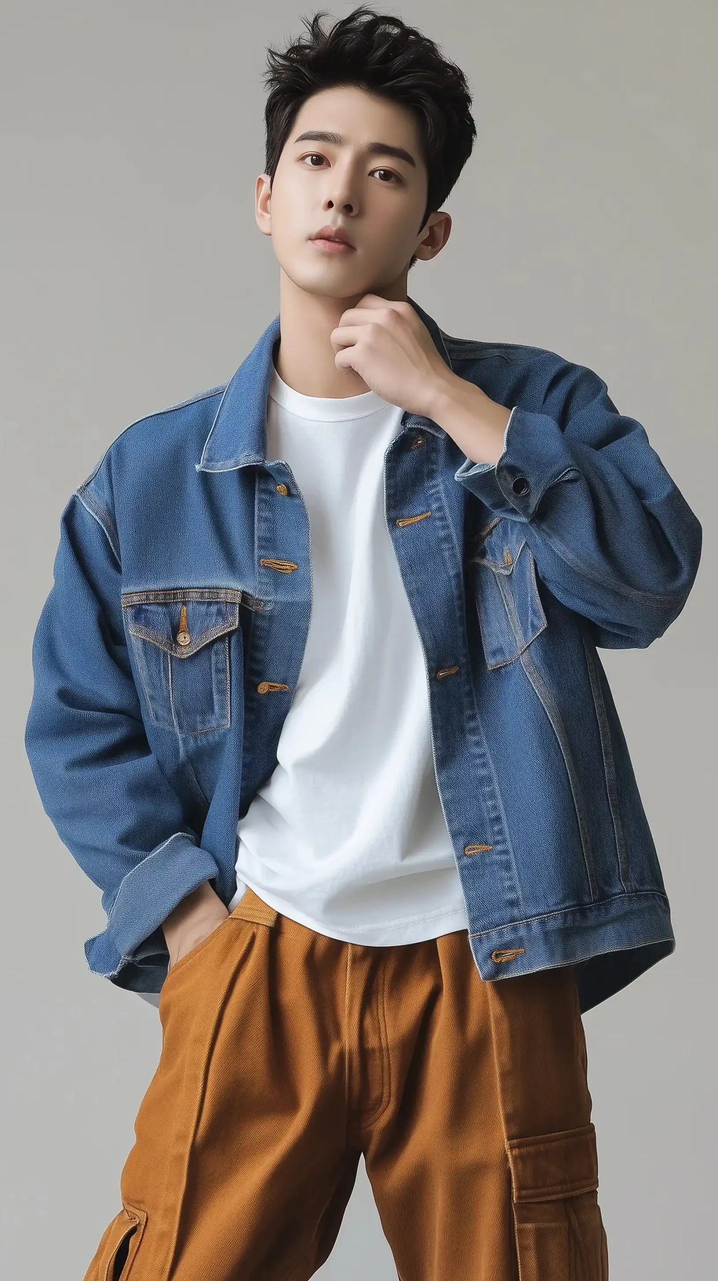 Korean Model in Oversized Jacket