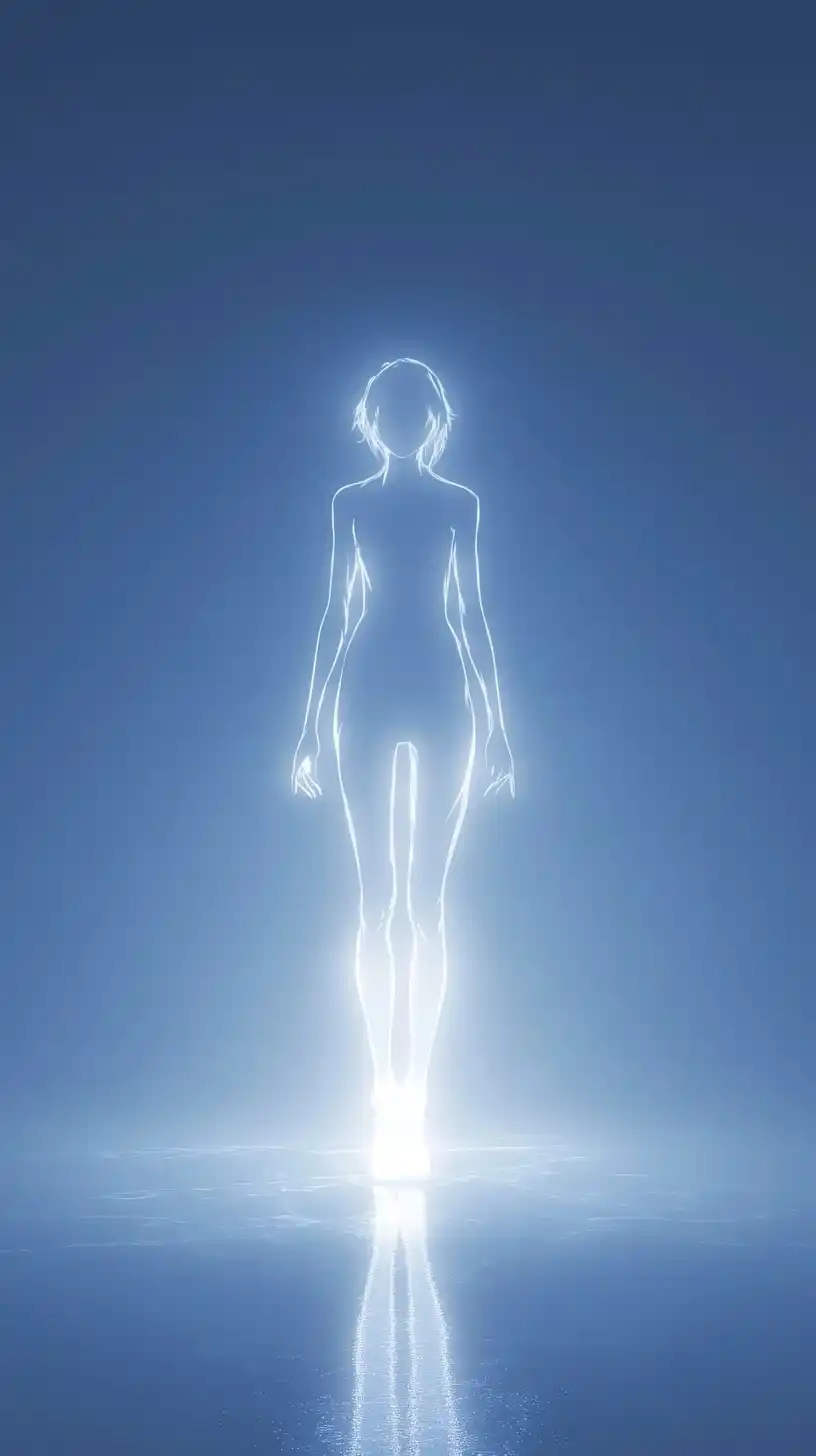 Glowing Female Figure Anime