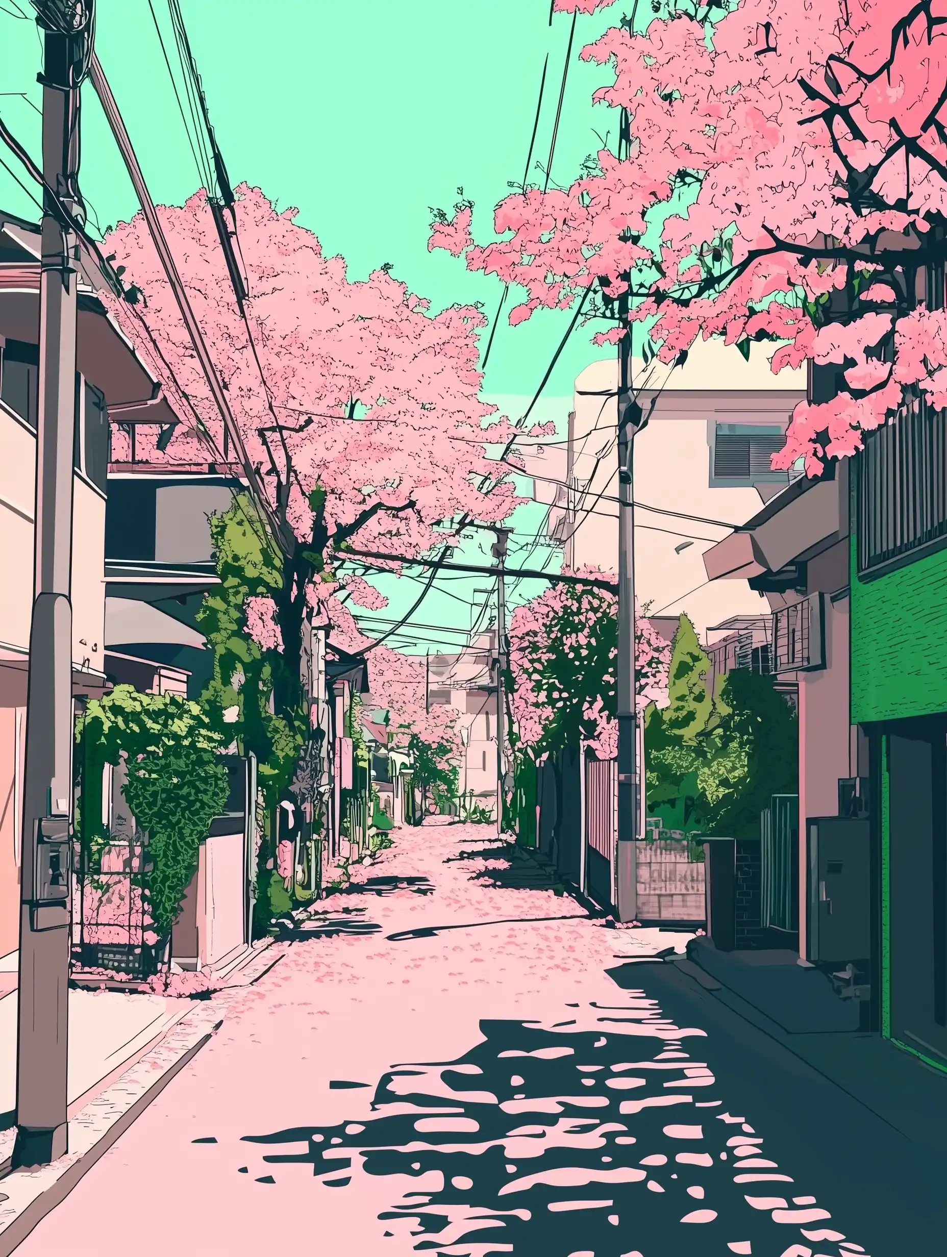 Anime Street with Sakura