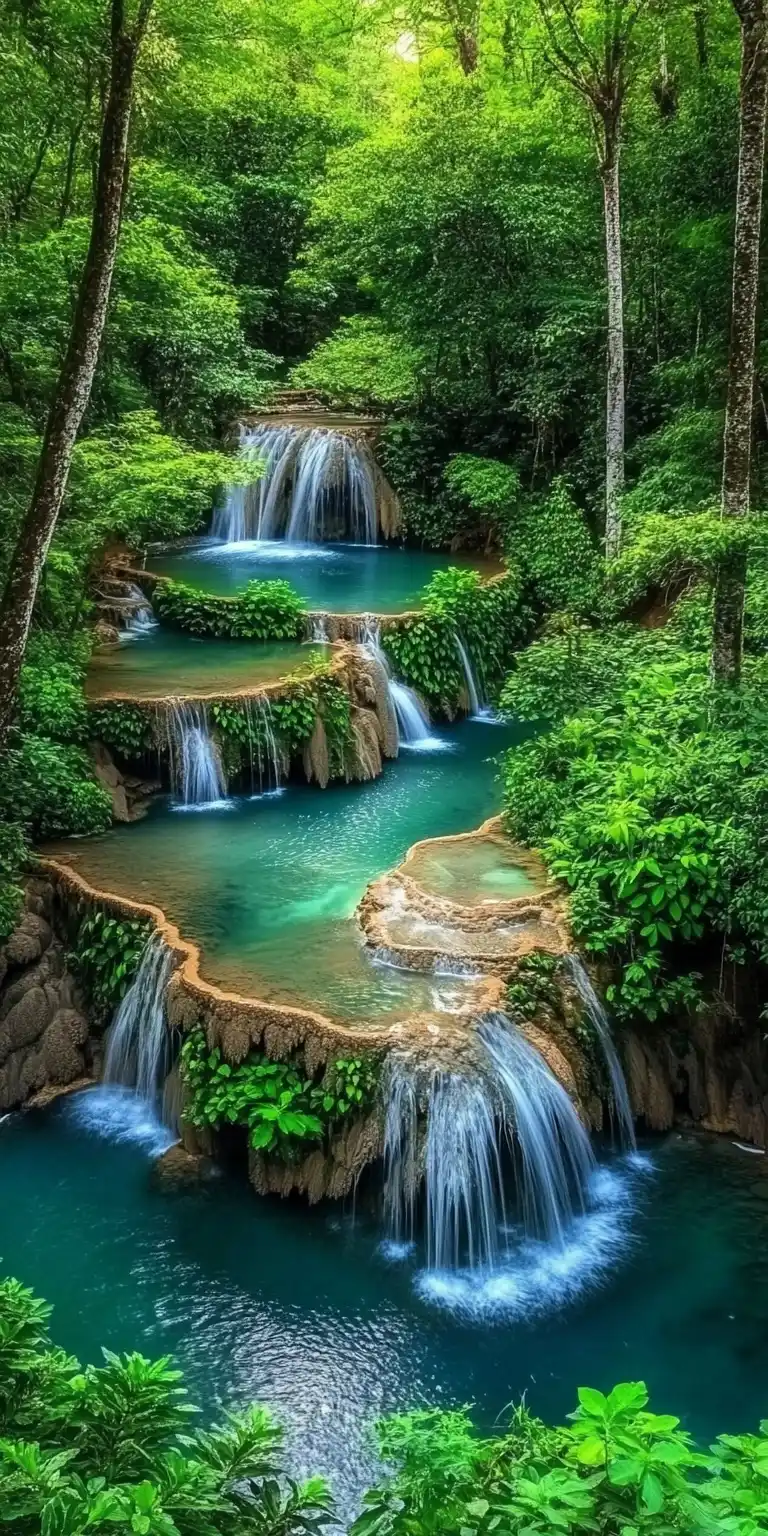 High-Definition Forest Waterfall