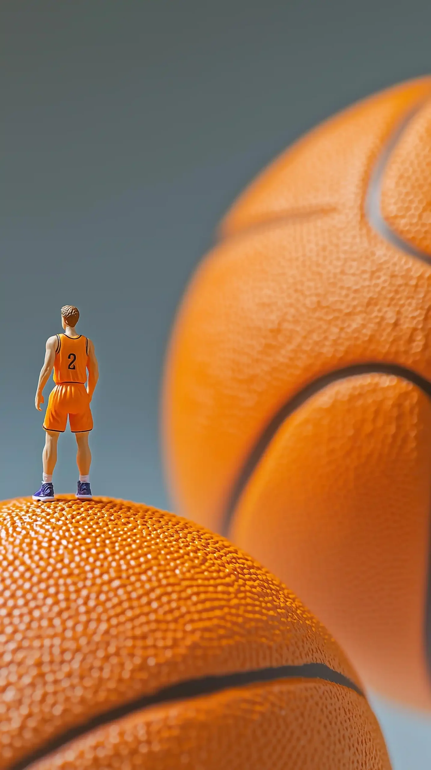 Close-Up Orange Basketball Detail