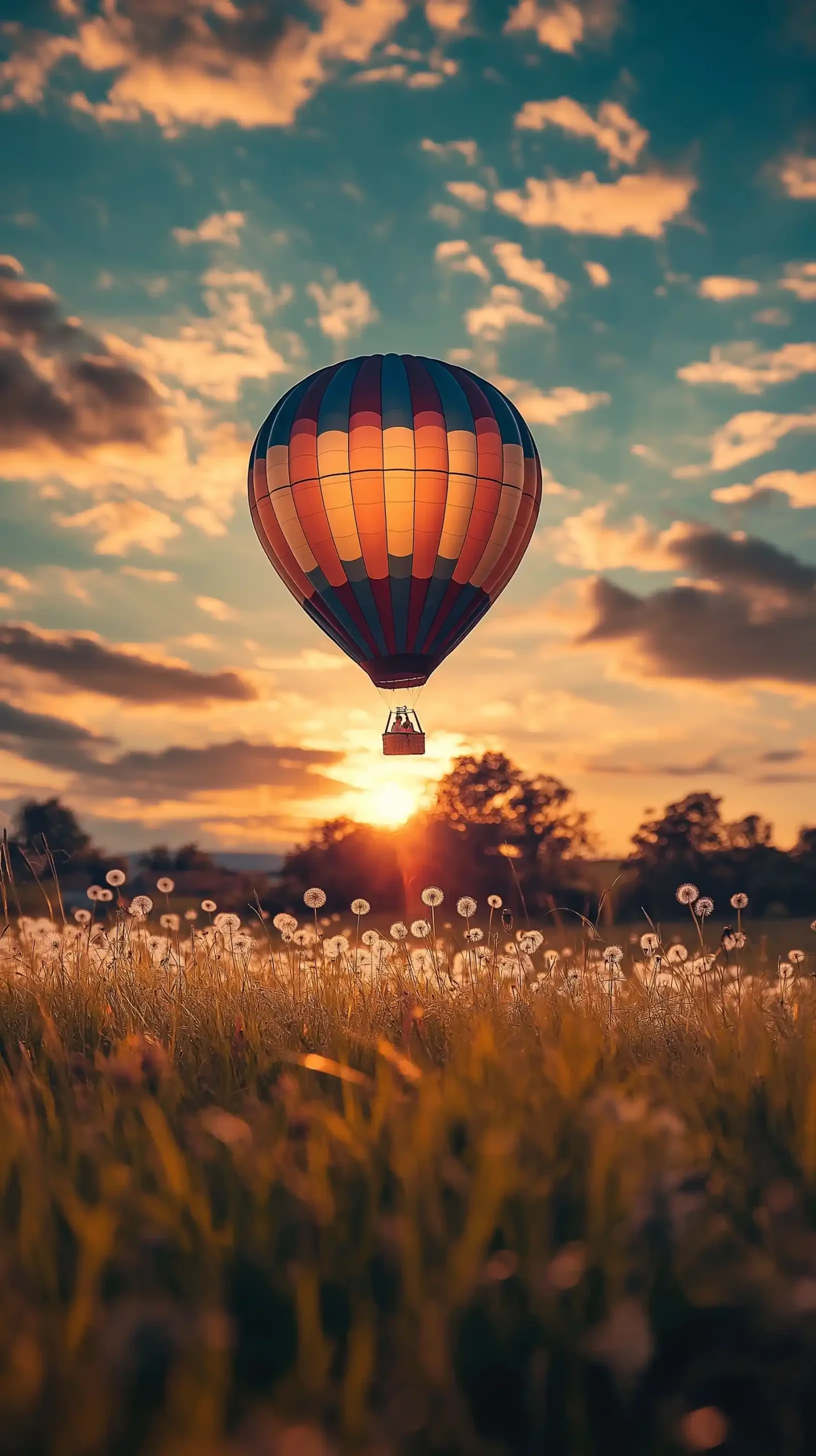 Macro Hot Air Balloon Dandelions