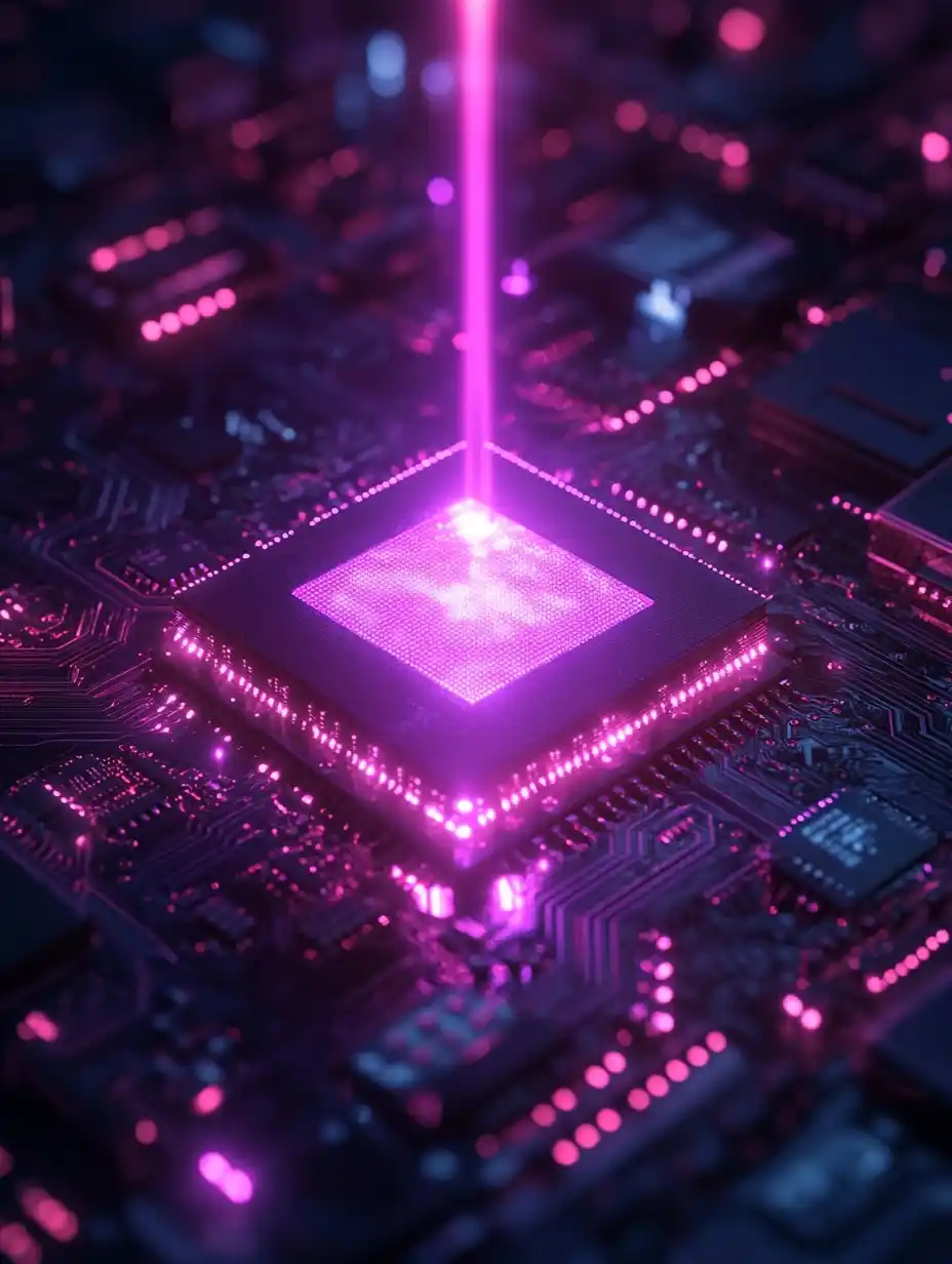 Illuminated Chip Illustration