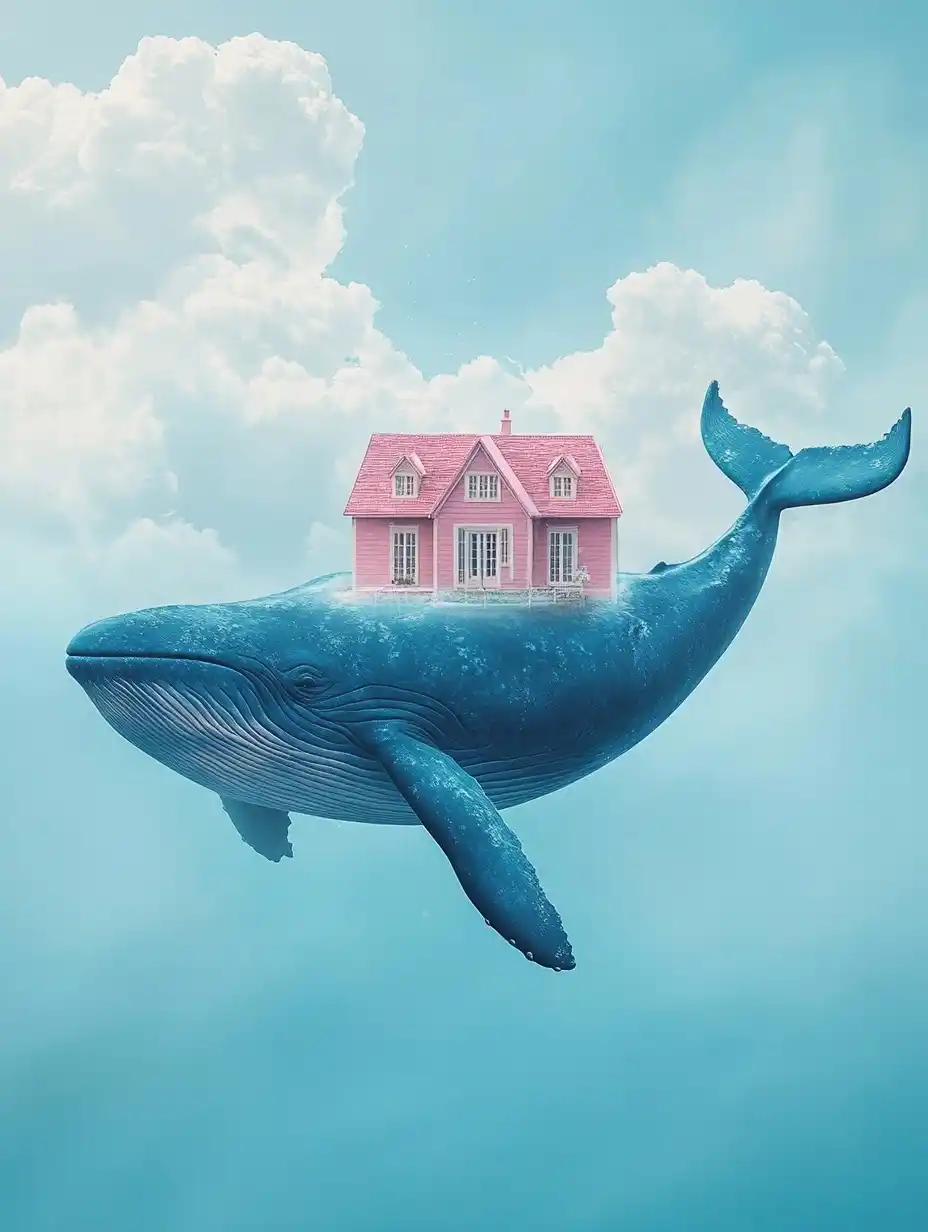 Whale with House Minimalism