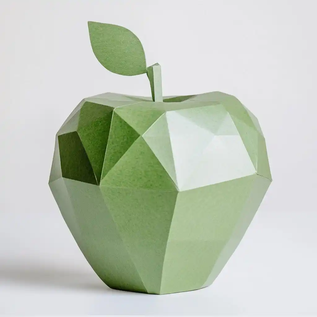 Paper Apple on White
