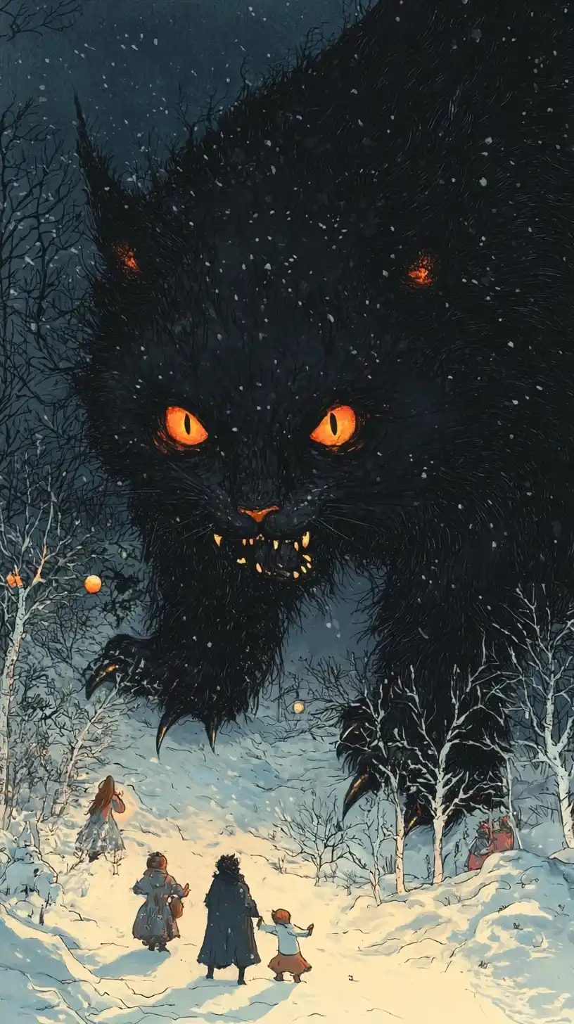 Legendary Yule-Cat Attack Illustration
