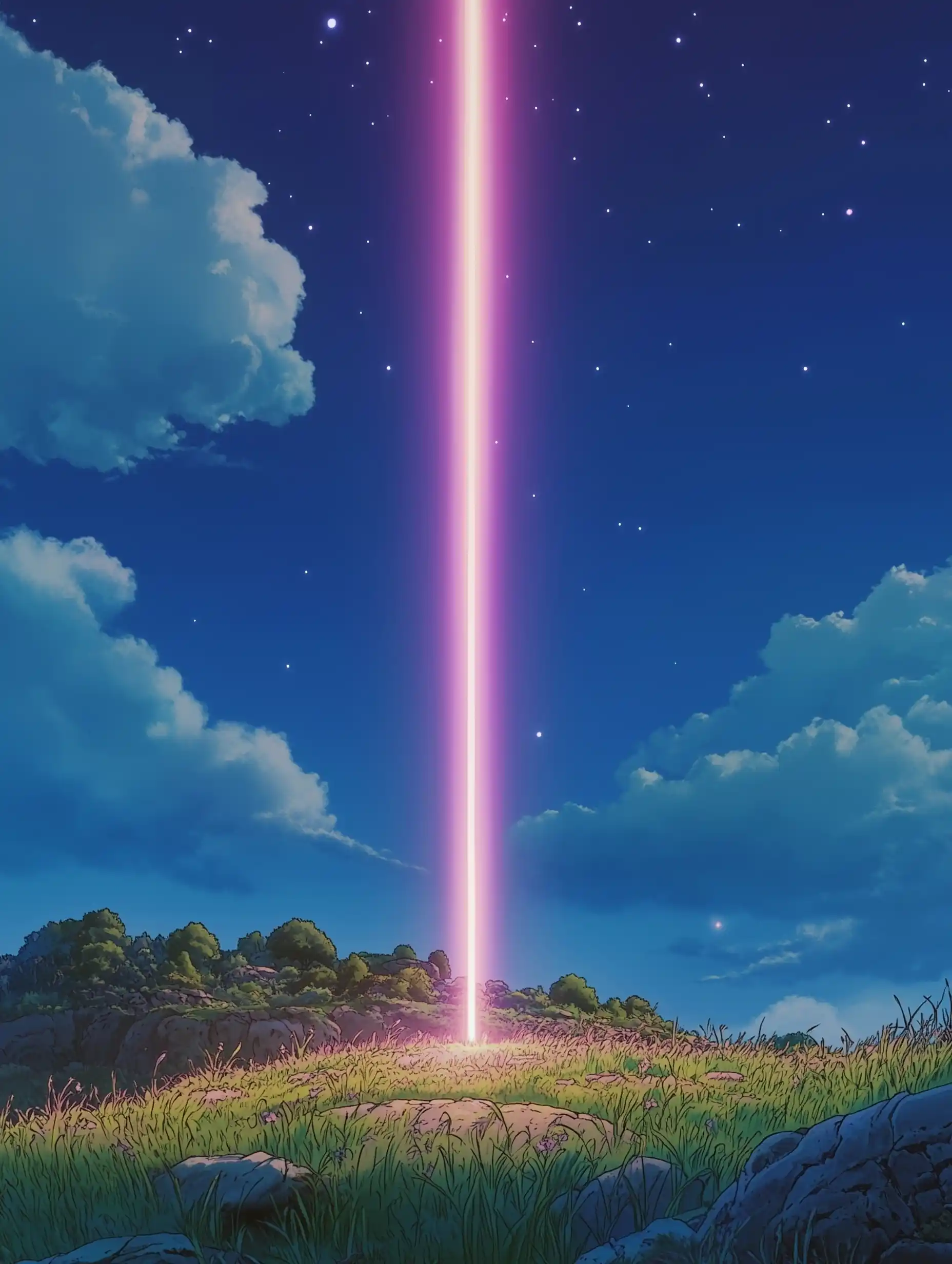 Ghibli Hillscape with Light