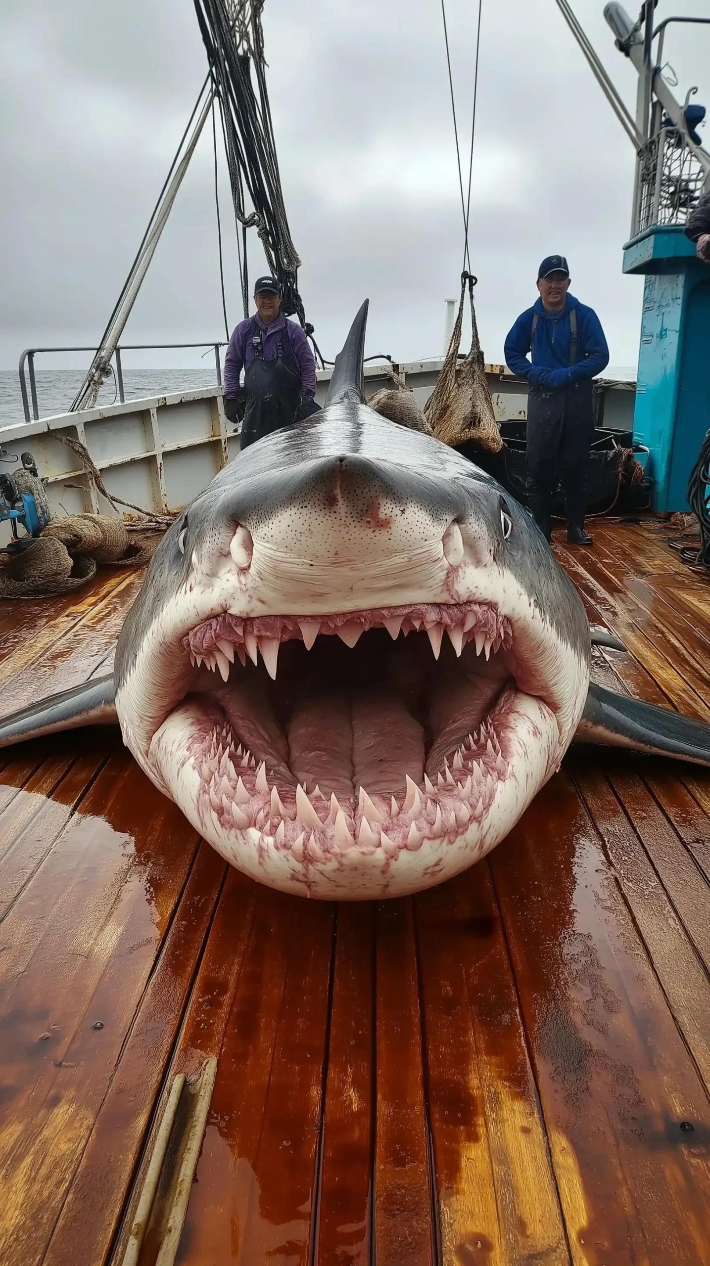 Megalodon Caught by Fishermen
