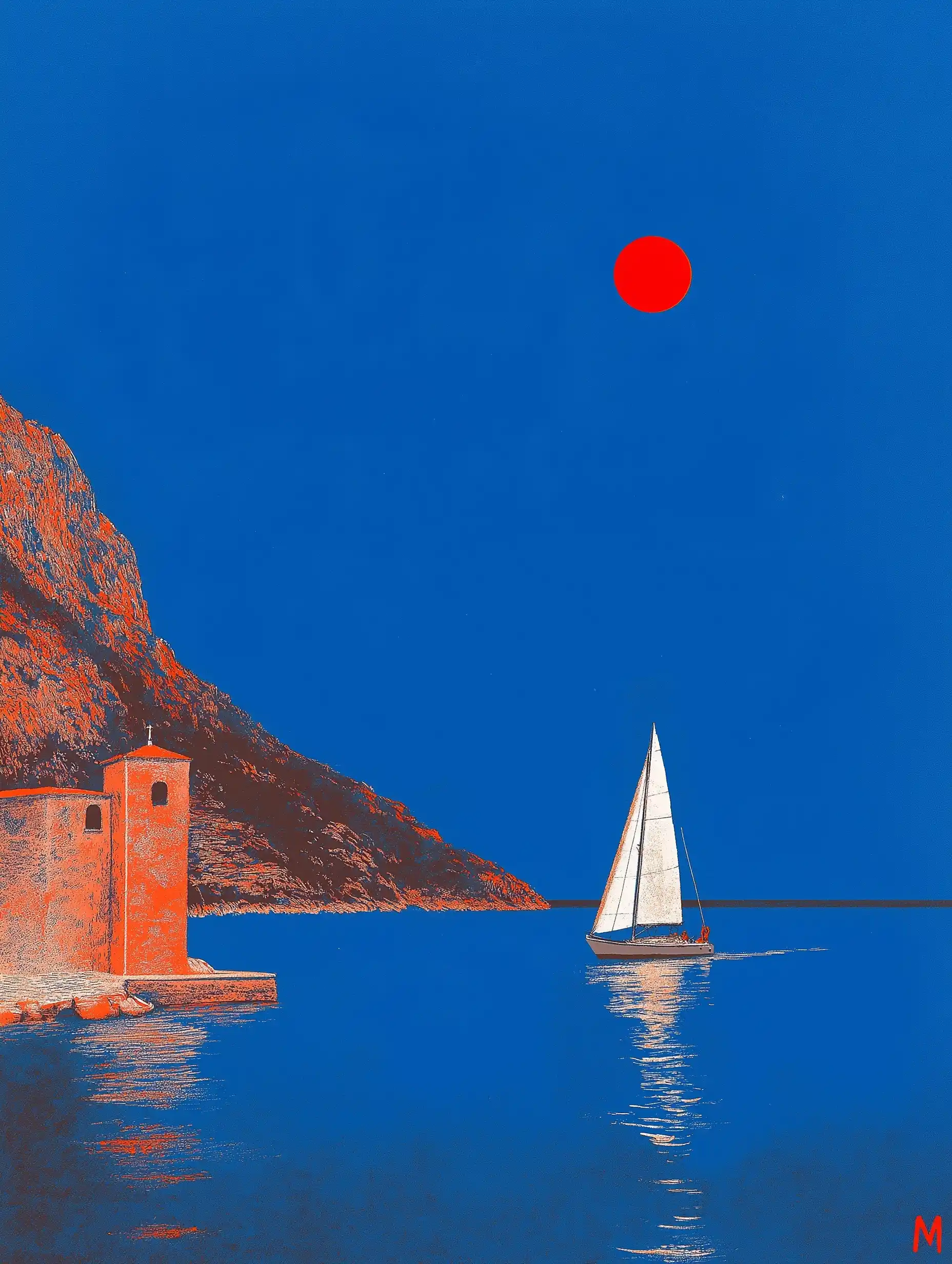 Minimalist 1980s Travel Poster
