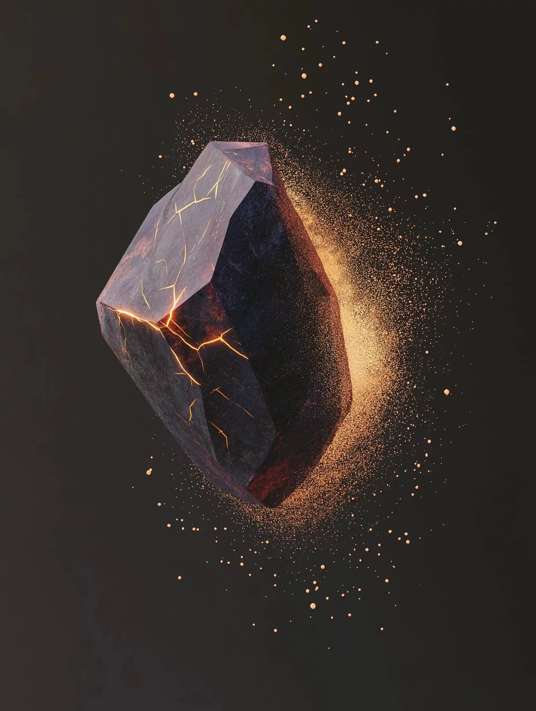 Floating Crystal in Space