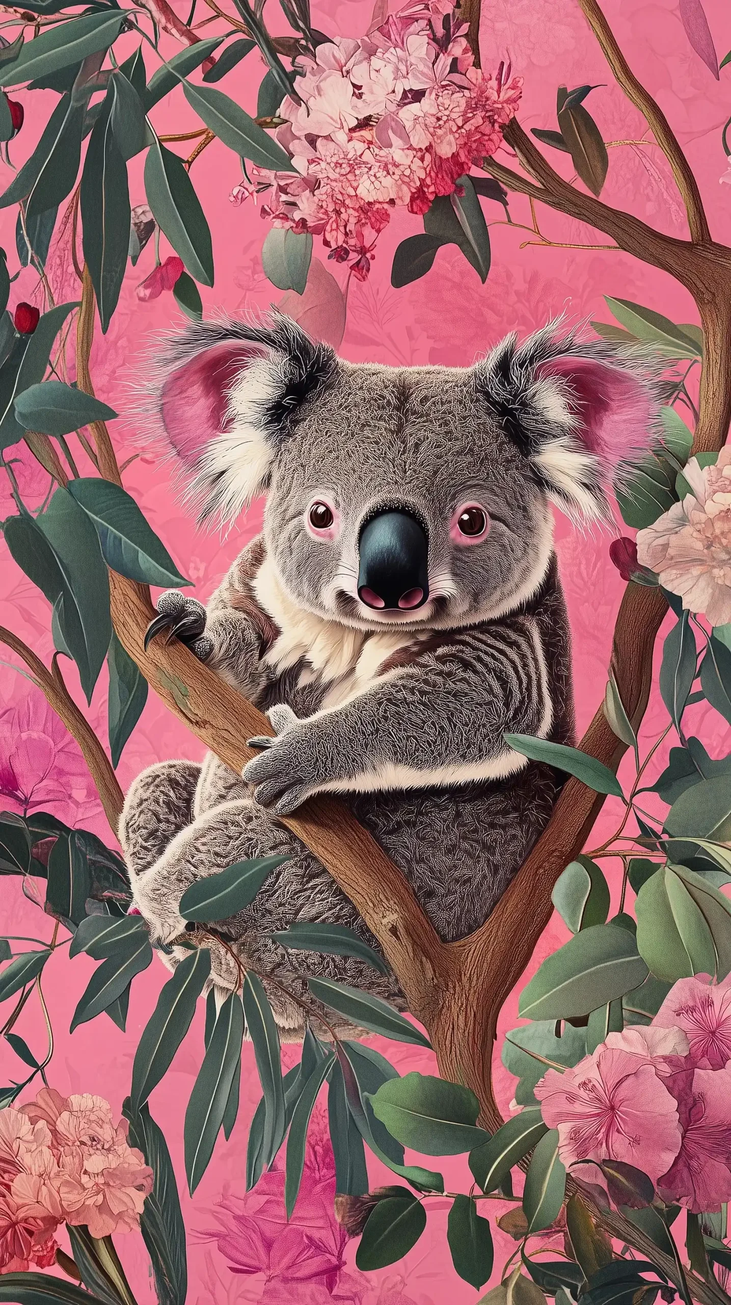 Pink Koala Design Art