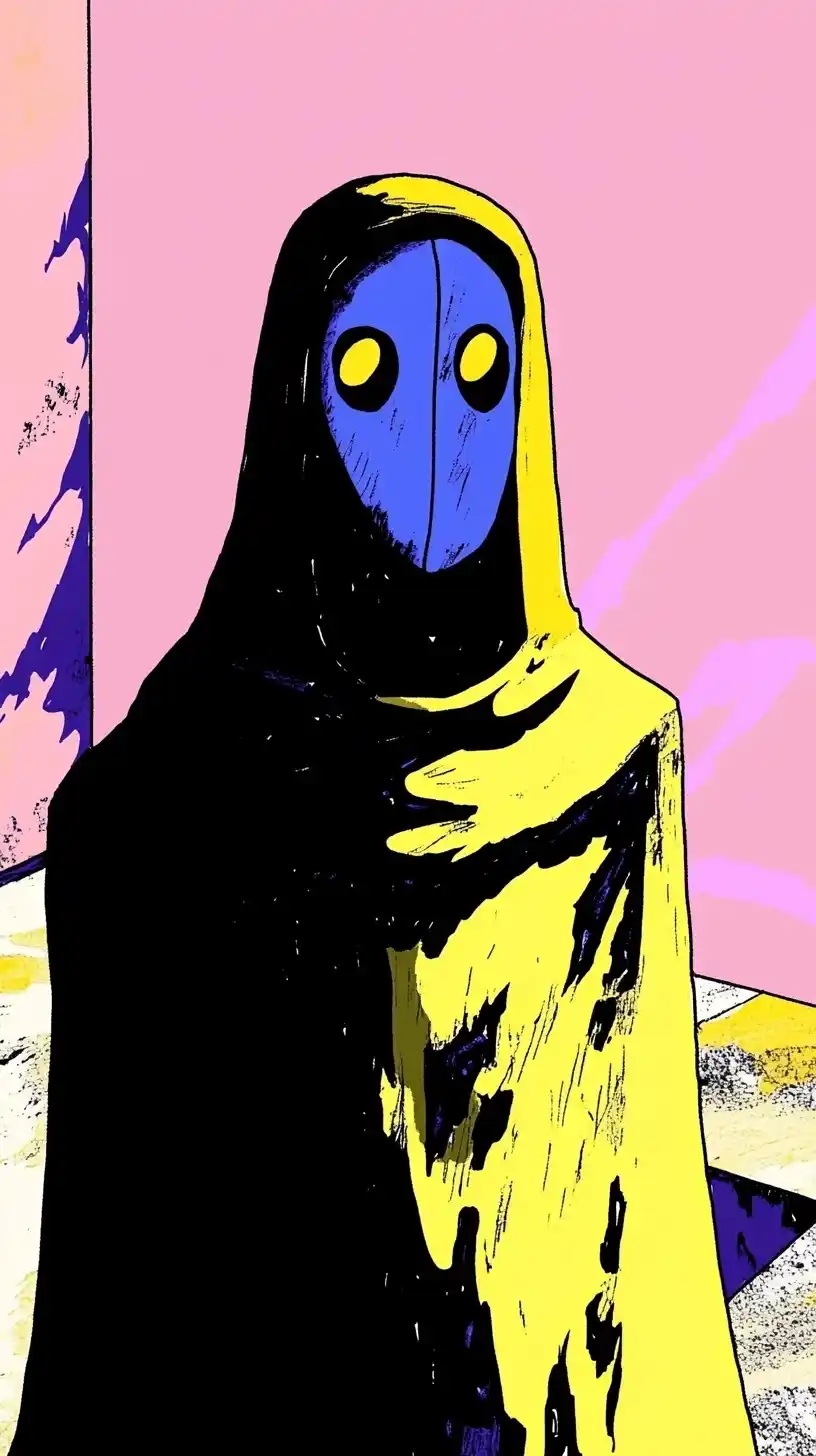 Cloaked Figure with Mask