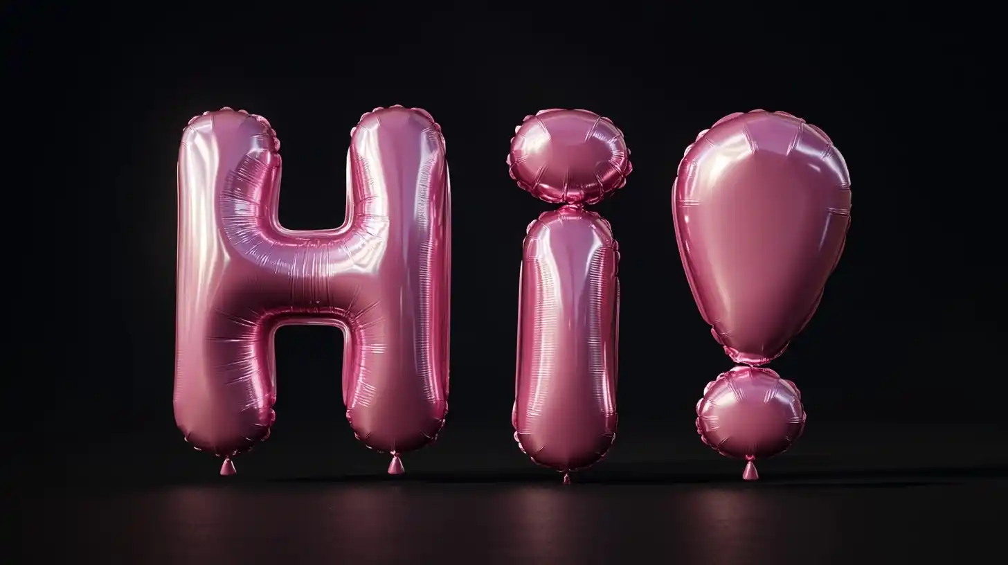 3D Metallic Balloons Hi