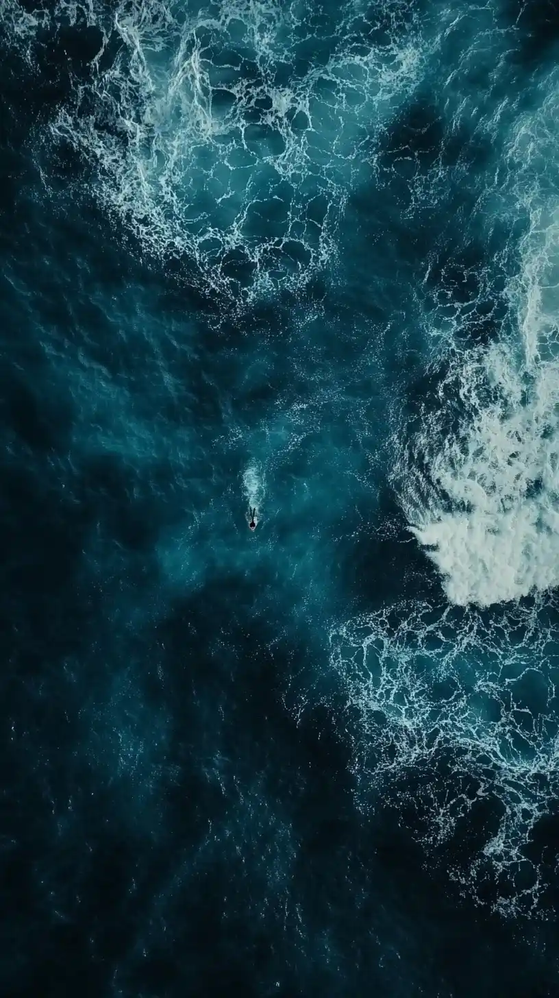 Hyper-Realistic Swimmer in Ocean