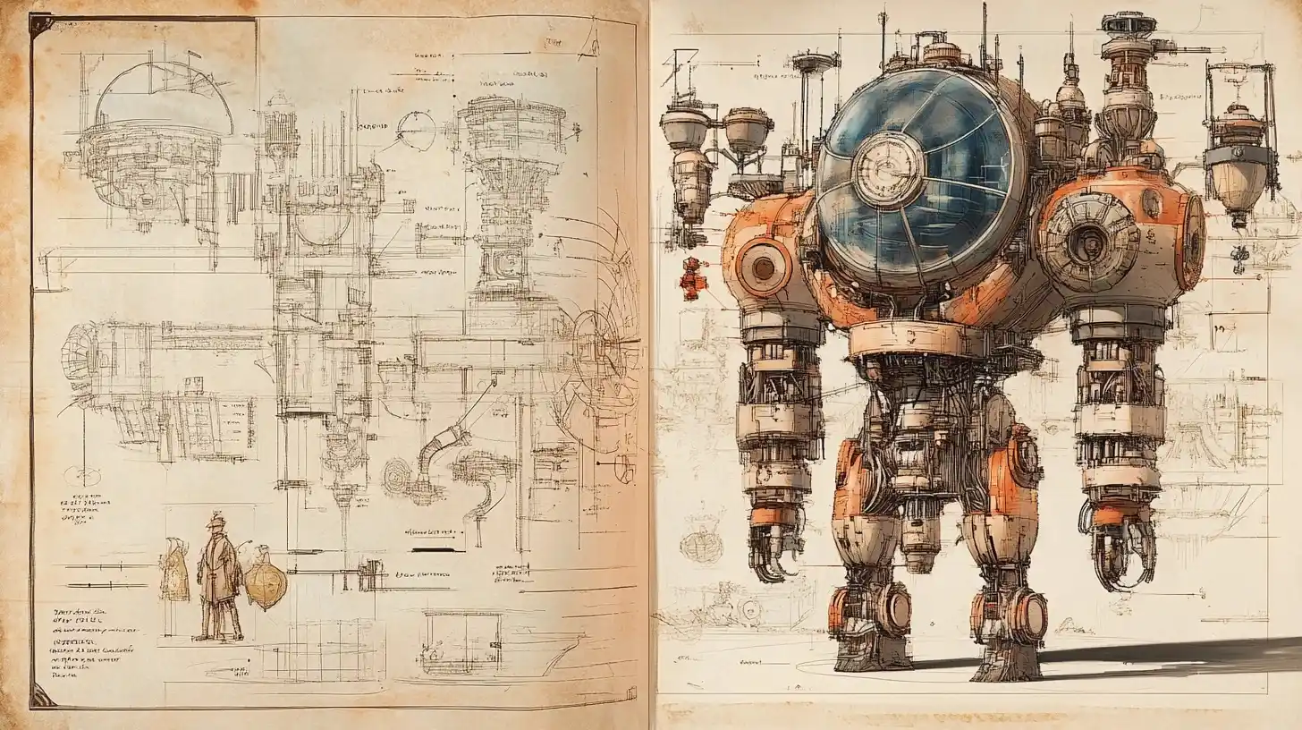 Medieval Engineering in Miyazaki Style