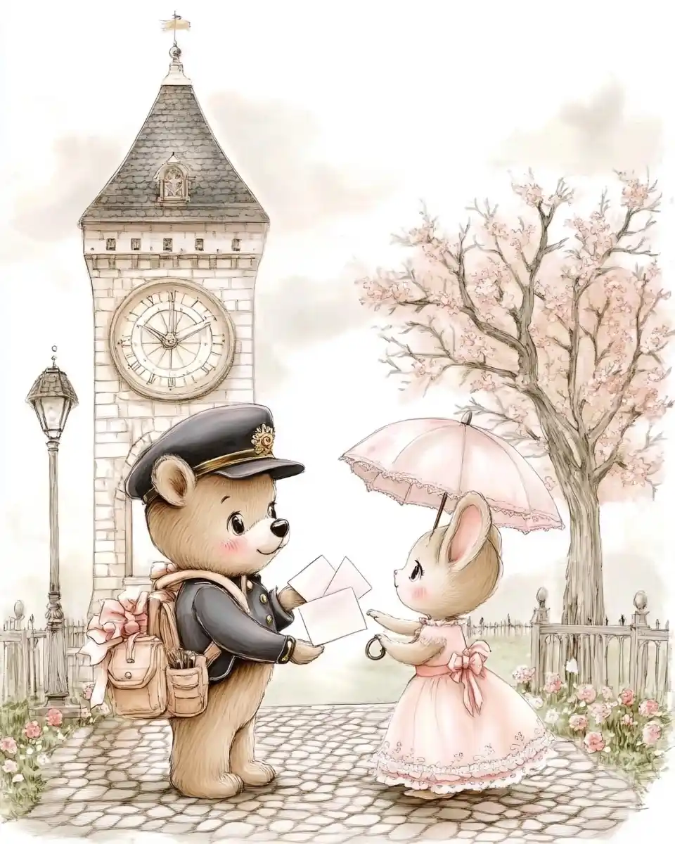 Bear Postman by Clock Tower