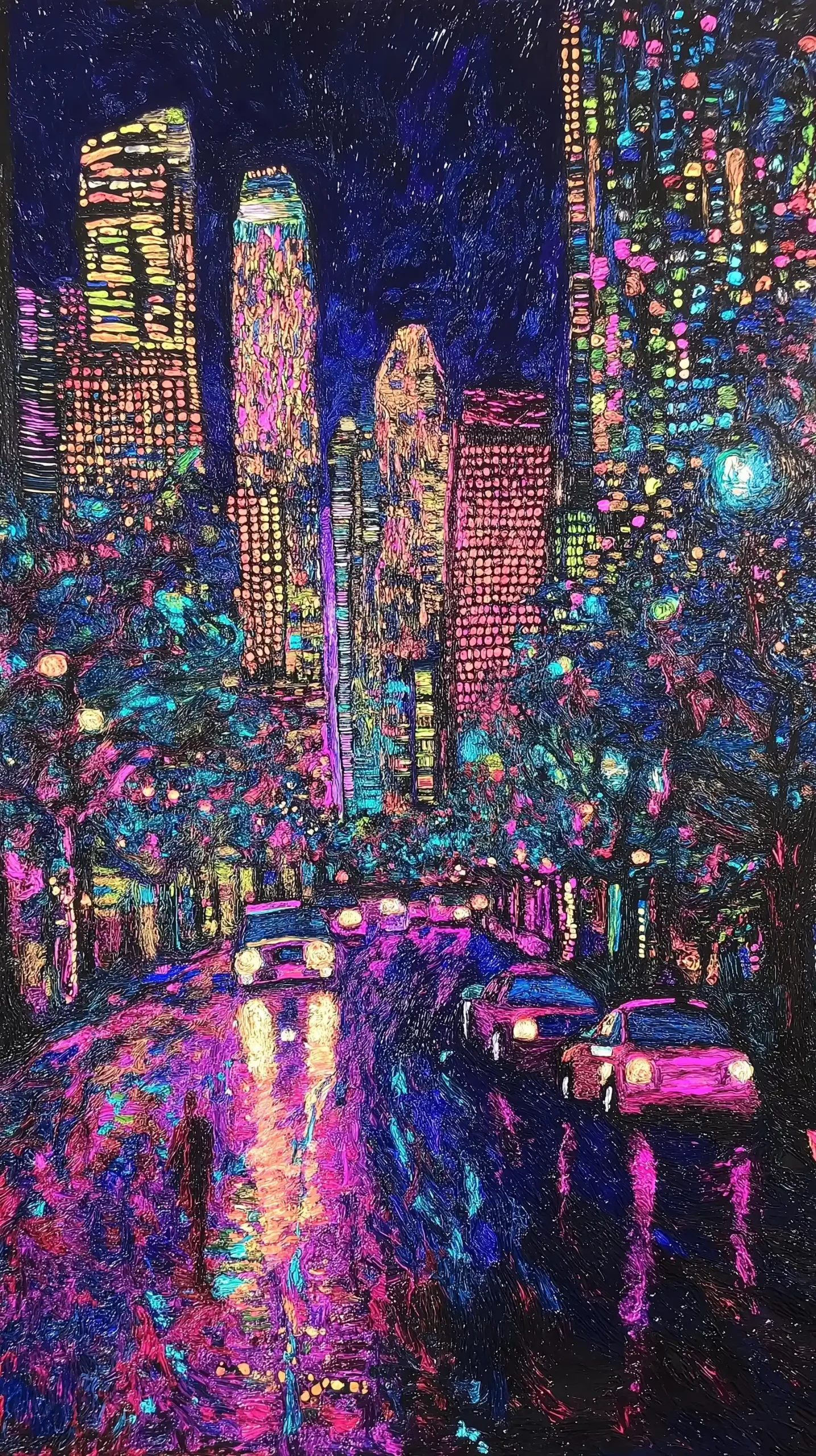 Vibrant City Life Illustration