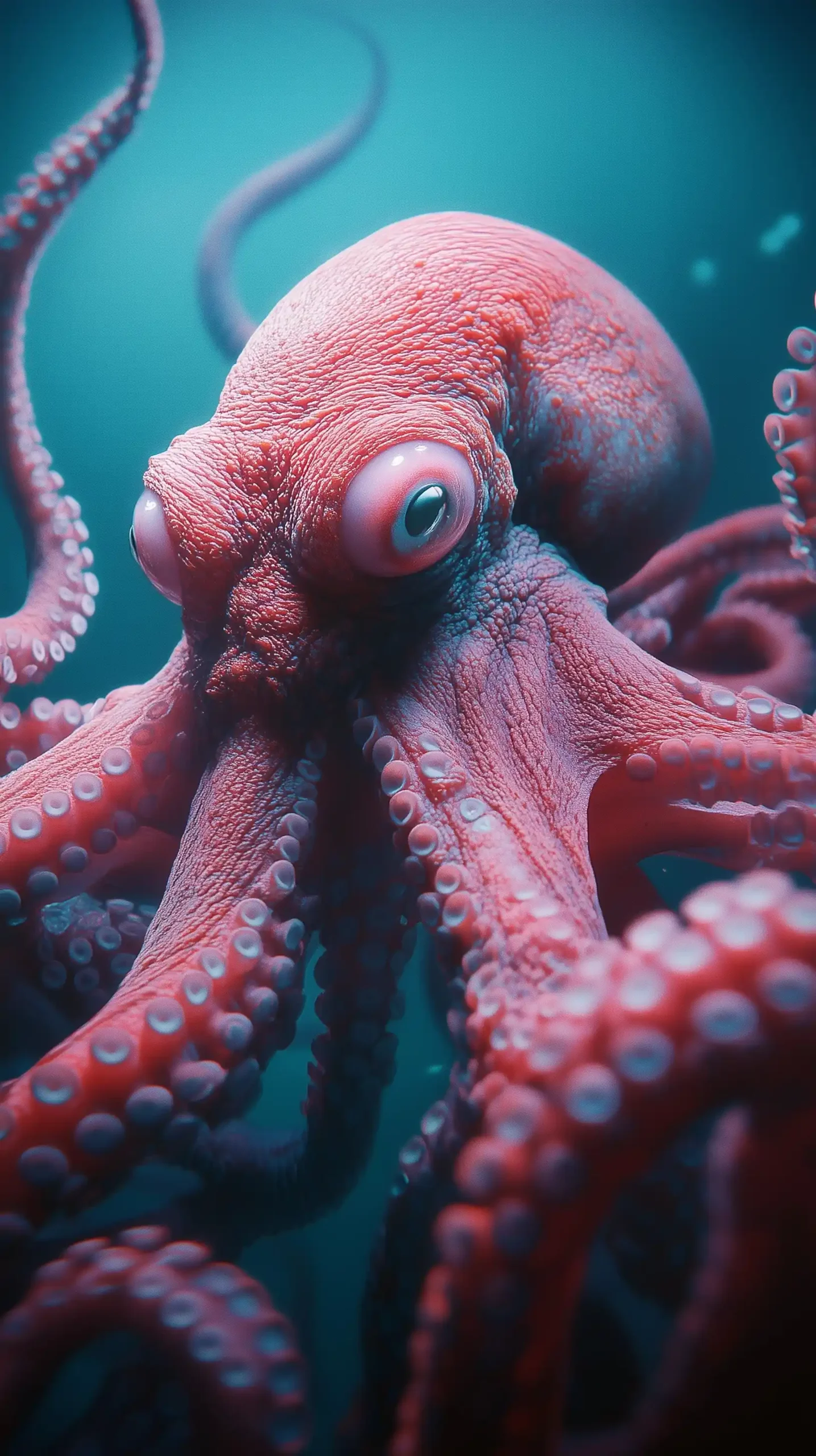 Closeup Octopus Eye Detail