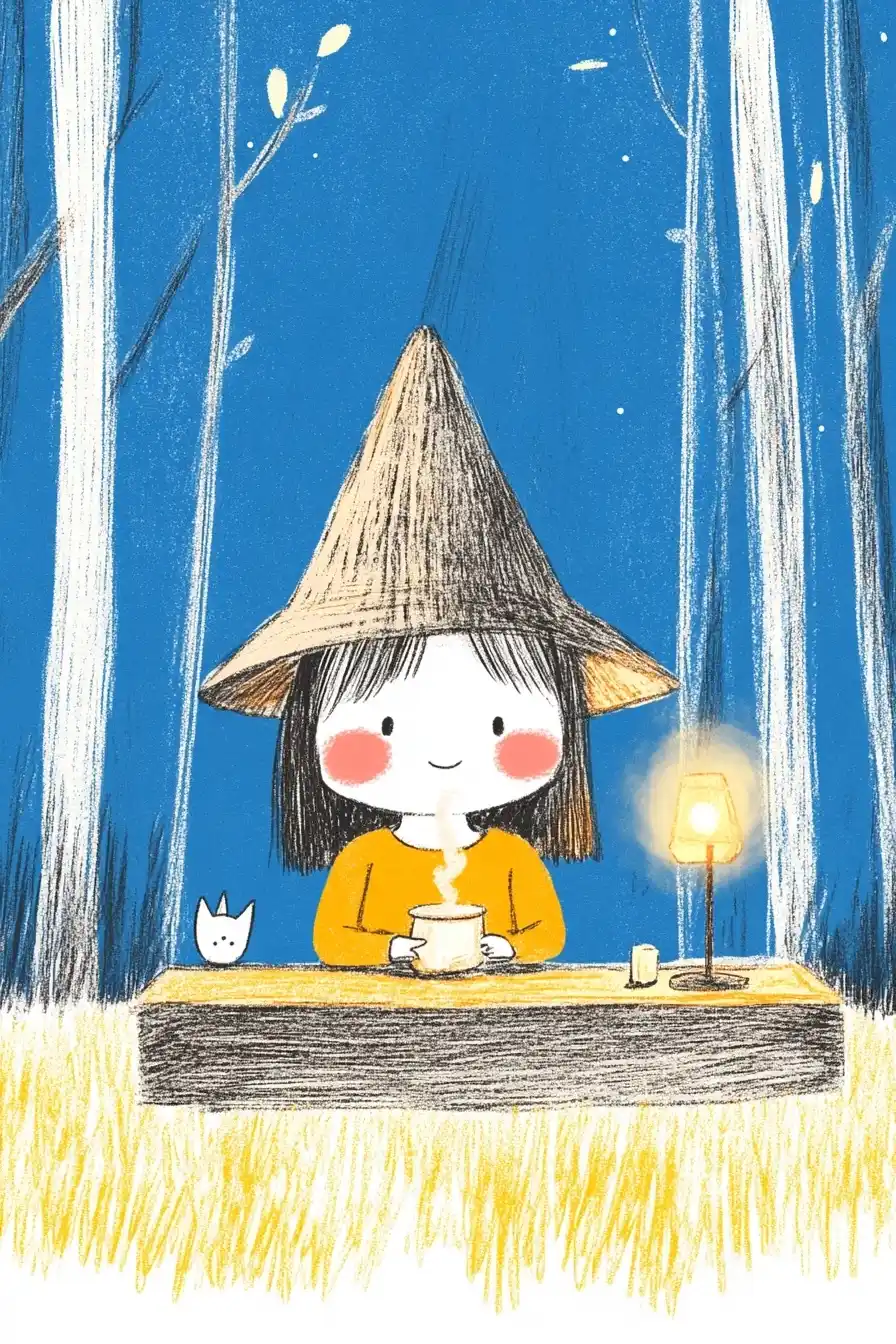 Witch Brewing Potion in Hut