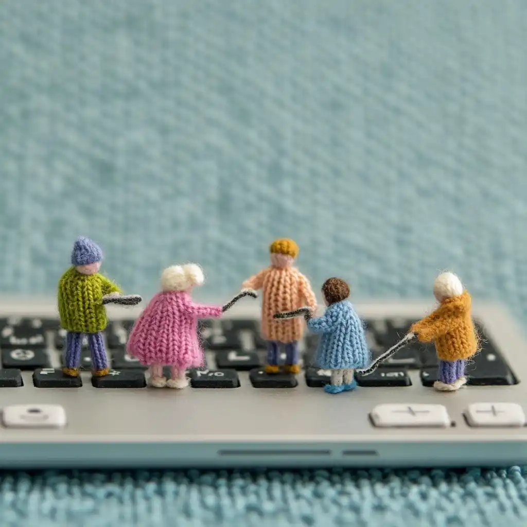 Knitted Miniature Cleaners Keyboard