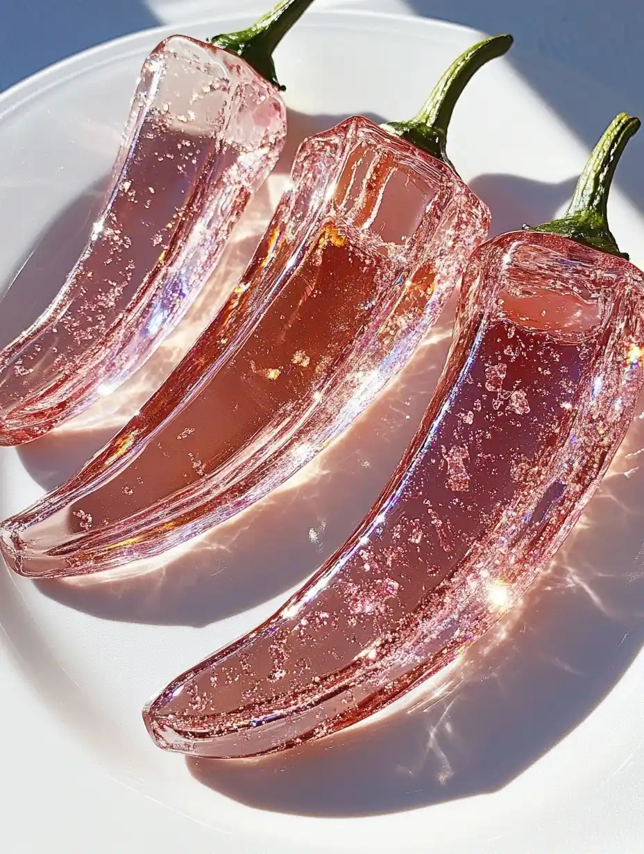 Crystal Peppers on Plate