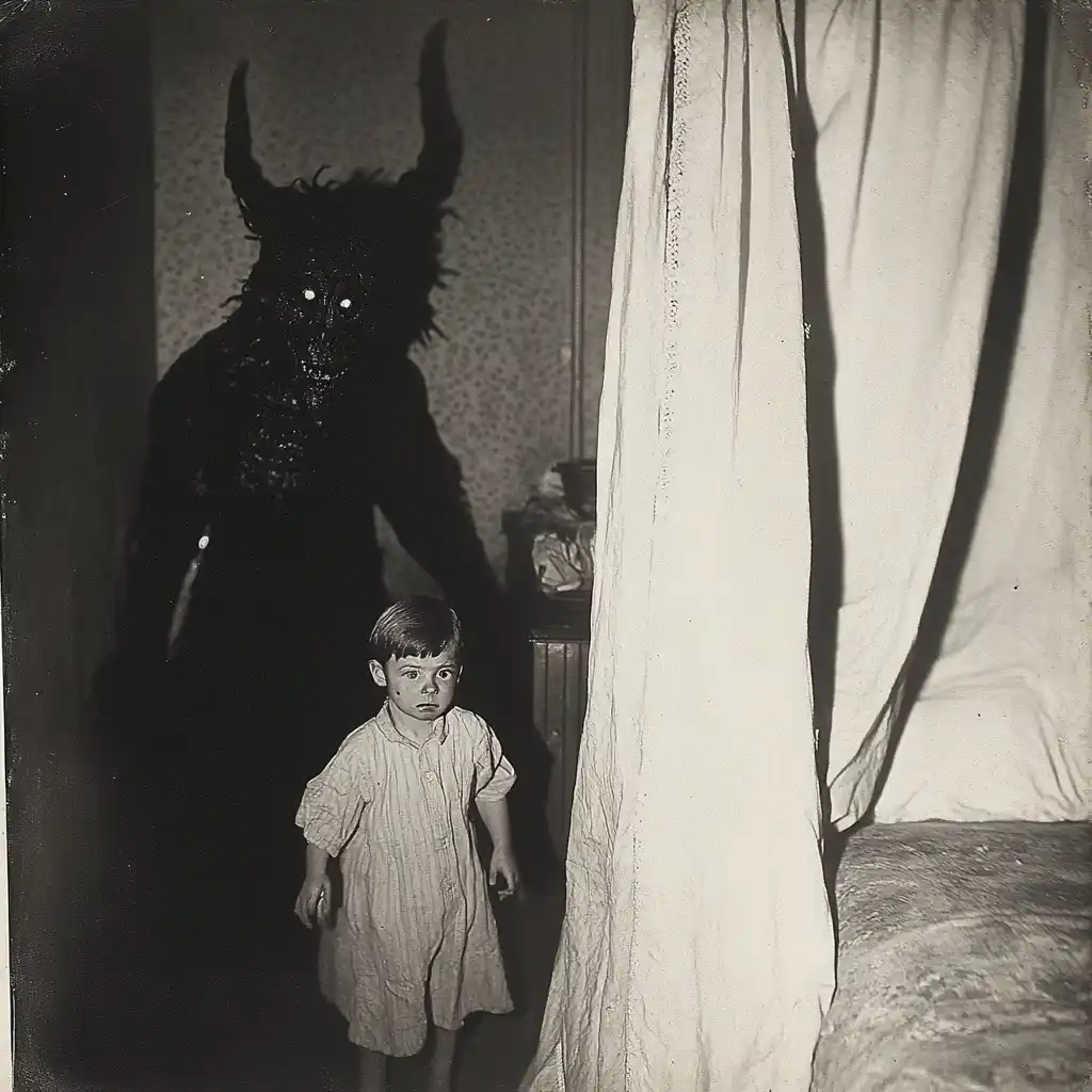 Creepy Child in Shadows